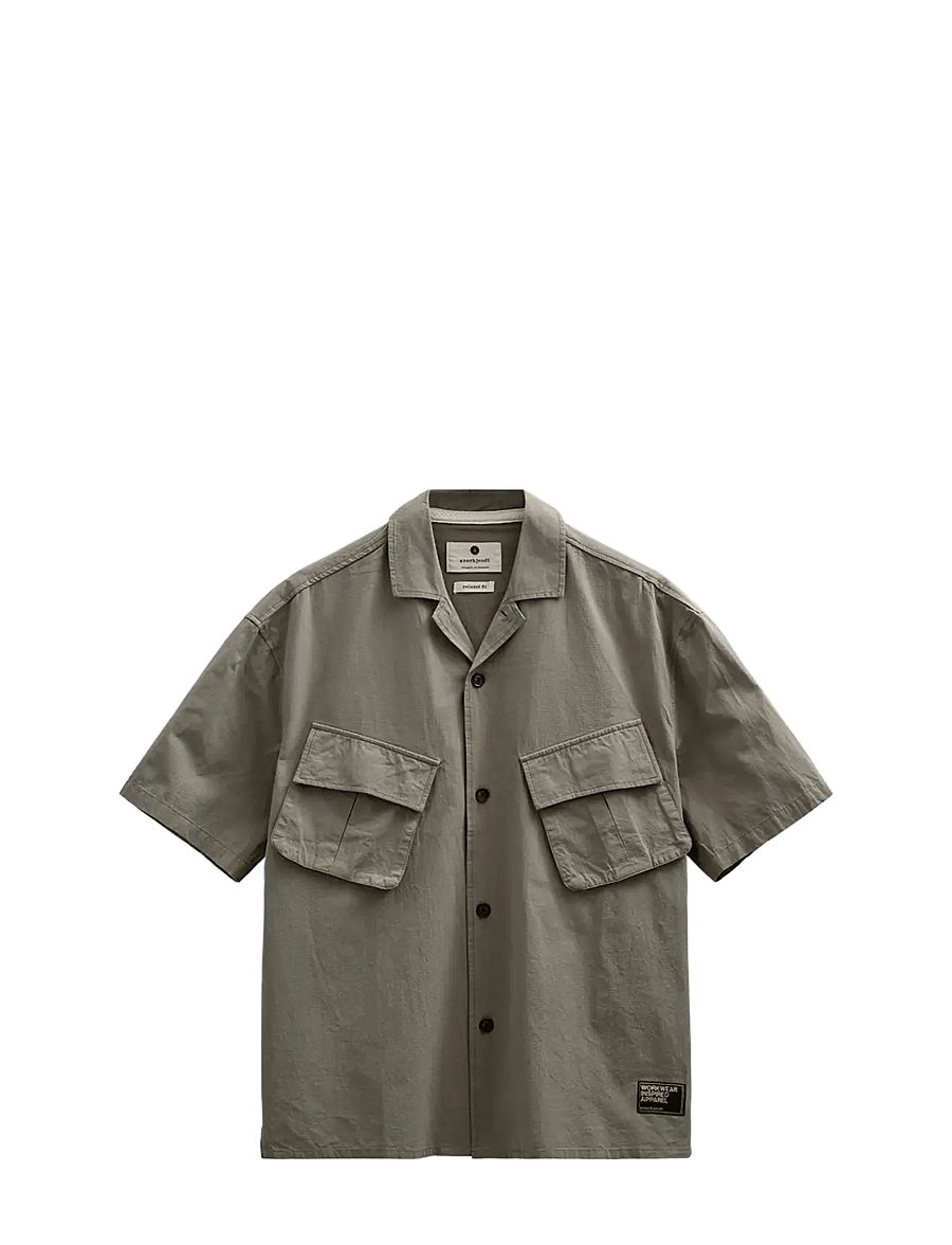 Anerkjendt - AKOTTO 2 POCKETS S/S SHIRT - kortærmede skjorter - loden green - 0