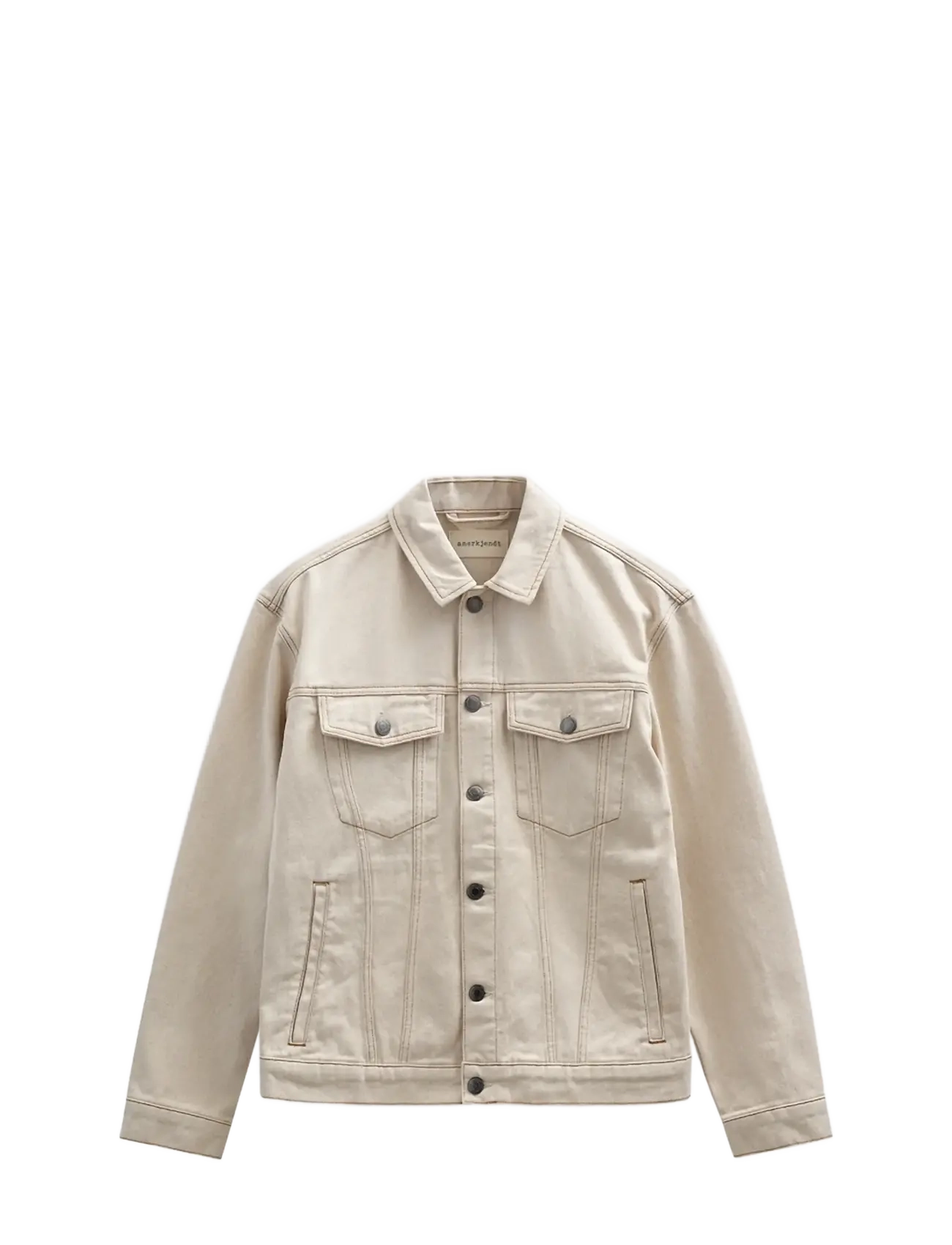 Anerkjendt Akkarsten Denim Jacket, S, Beige, Denim > Unlined Denim Jackets, Herre