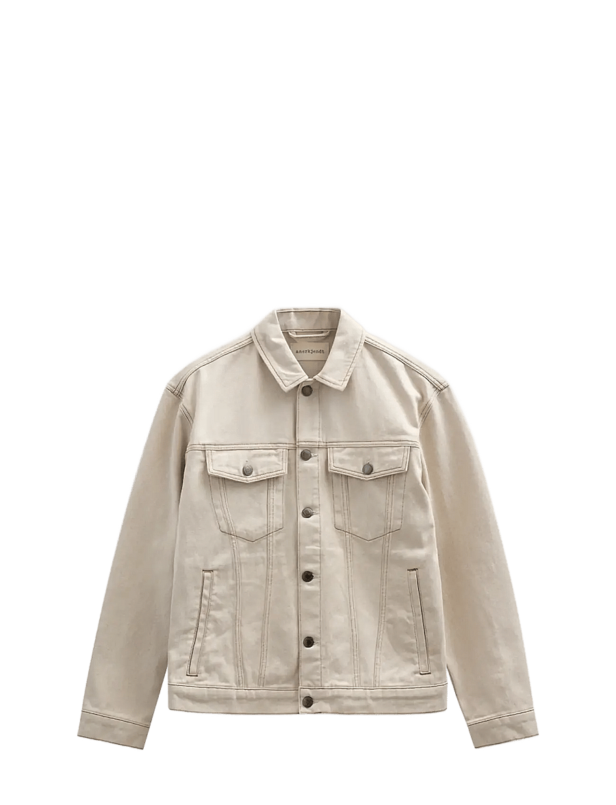 Anerkjendt - AKKARSTEN DENIM JACKET - vuorittomat farkkutakit - ecru denim - 0