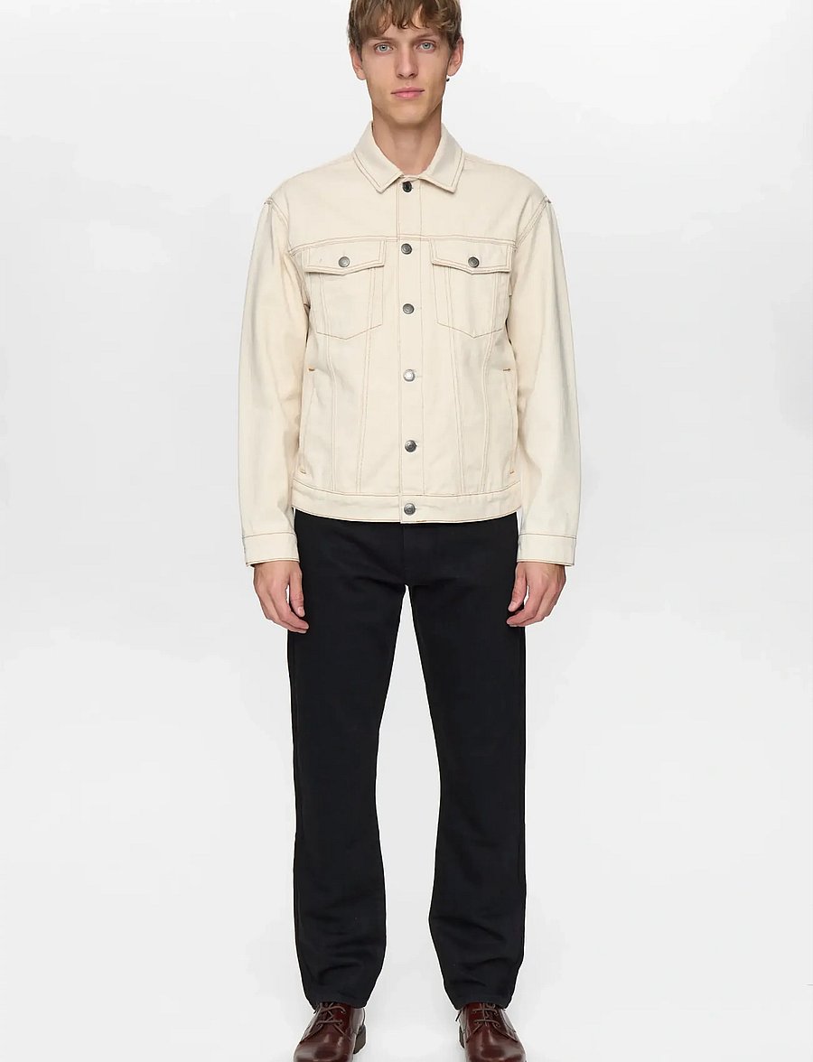 Anerkjendt - AKKARSTEN DENIM JACKET - vuorittomat farkkutakit - ecru denim - 5