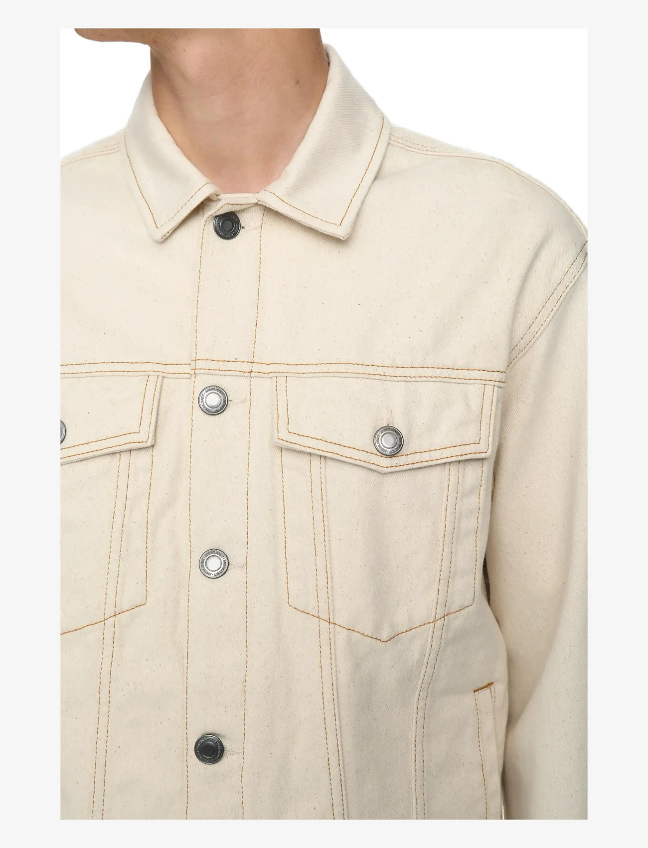 Anerkjendt - AKKARSTEN DENIM JACKET - voodrita teksajakid - ecru denim - 3