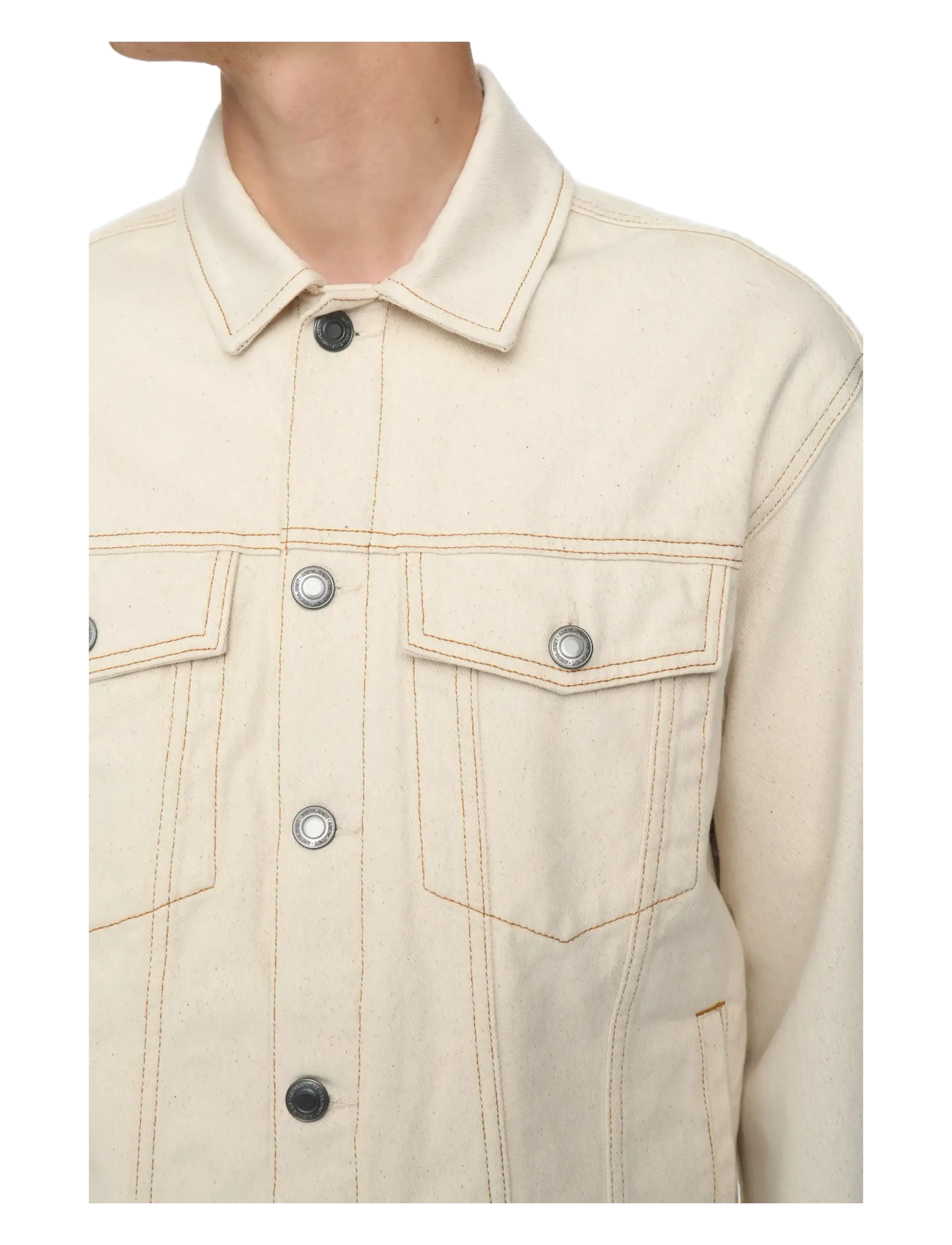 Anerkjendt - AKKARSTEN DENIM JACKET - vuorittomat farkkutakit - ecru denim - 3