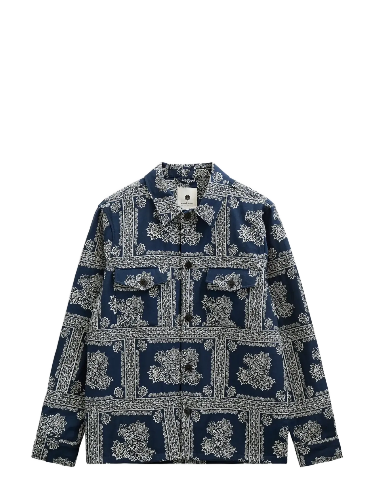 ANERKJENDT Akoscar Flower Overshirt Navy - S - Herren