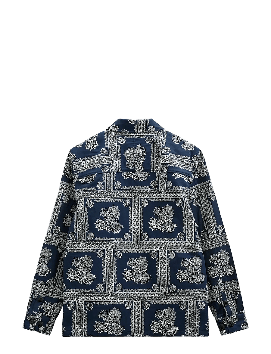 Anerkjendt - AKOSCAR FLOWER OVERSHIRT - mönstrade skjortor - sky captain - 2