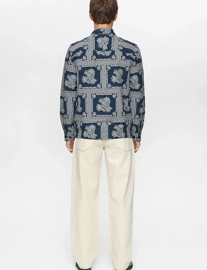 Anerkjendt - AKOSCAR FLOWER OVERSHIRT - mønstrede skjorter - sky captain - 5