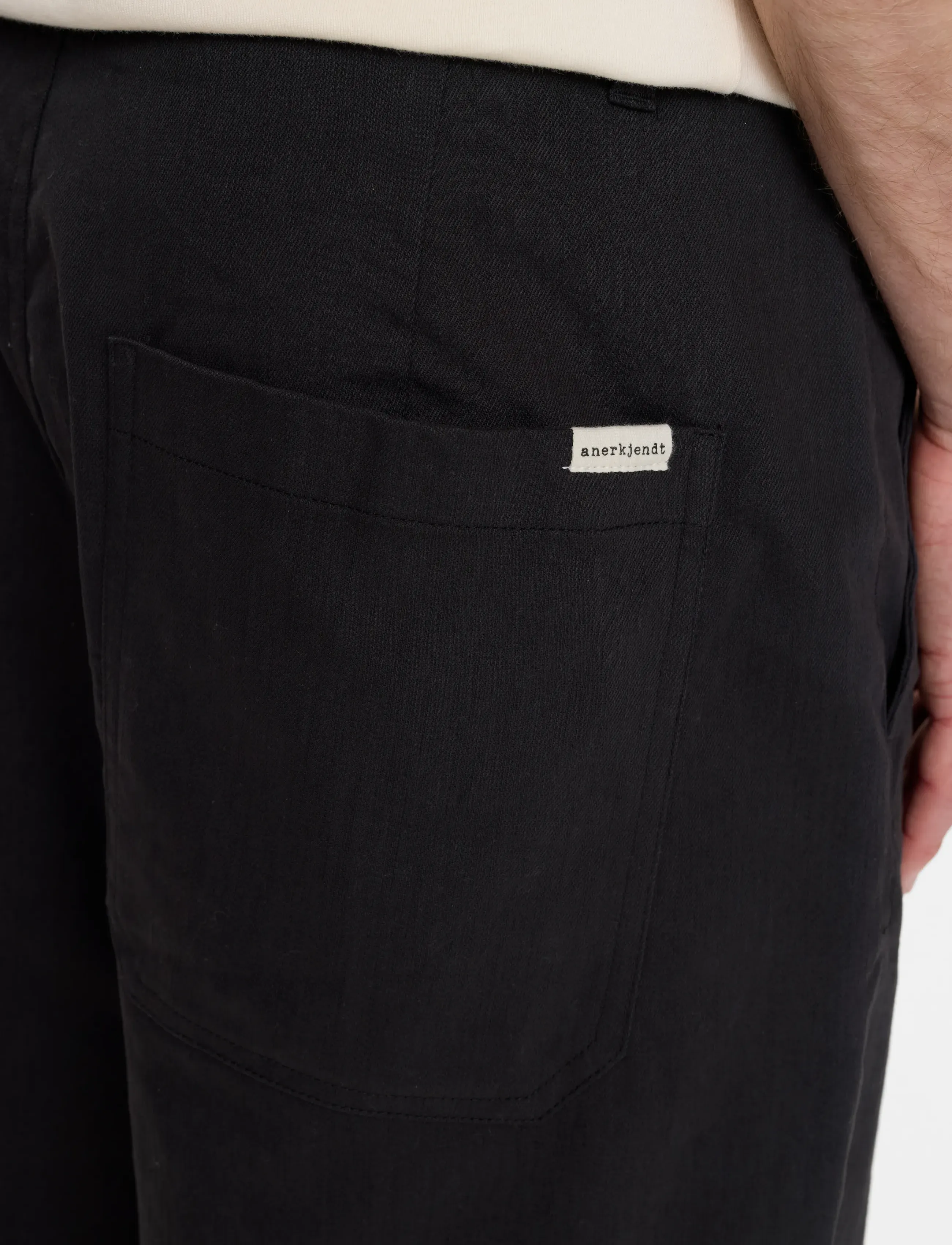 Anerkjendt Akjakob Cotton Shorts, M, Schwarz - Casual Männerswear