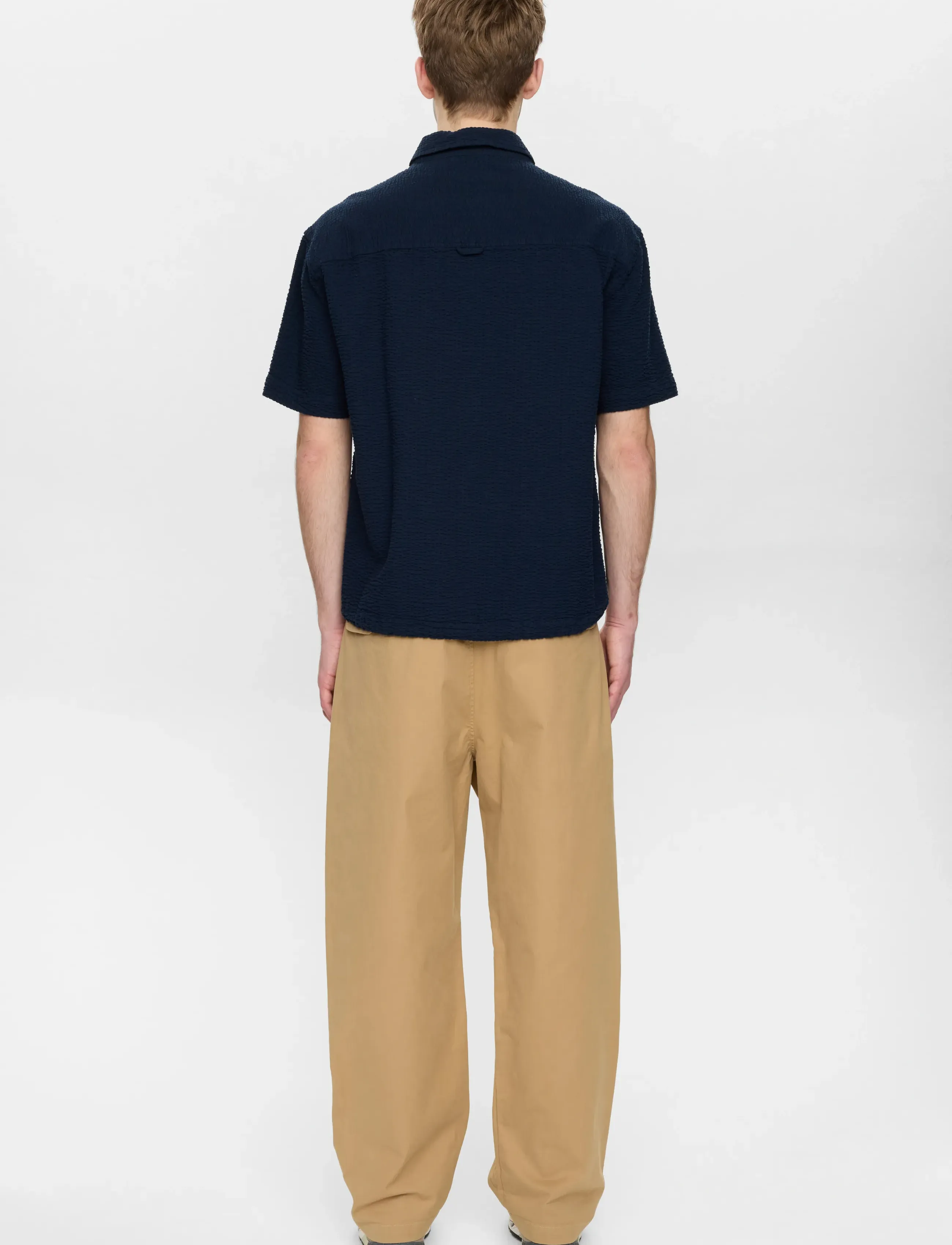 Anerkjendt Akotto Seersucker Ss Overshirt overshirts herr – bild 6