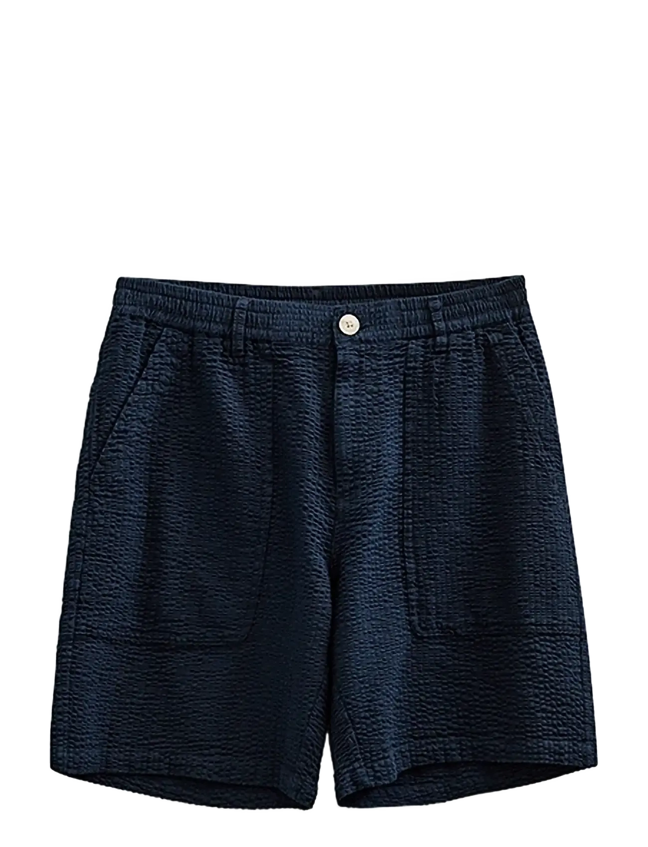 Anerkjendt AKJAN SEERSUCKER SHORTS - Shorts - SKY CAPTAIN / navy