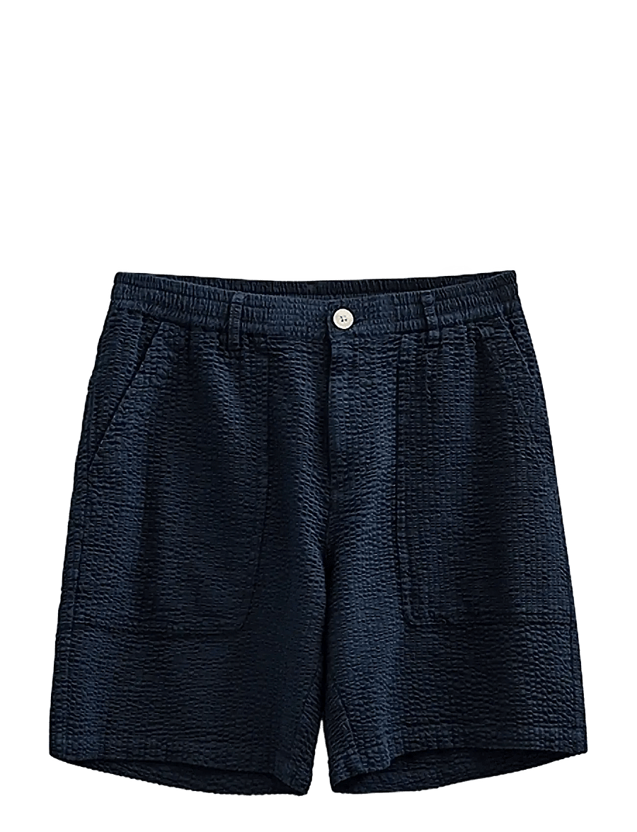 Anerkjendt - AKJAN SEERSUCKER SHORTS - vabaaja lühikesed püksid - sky captain - 1