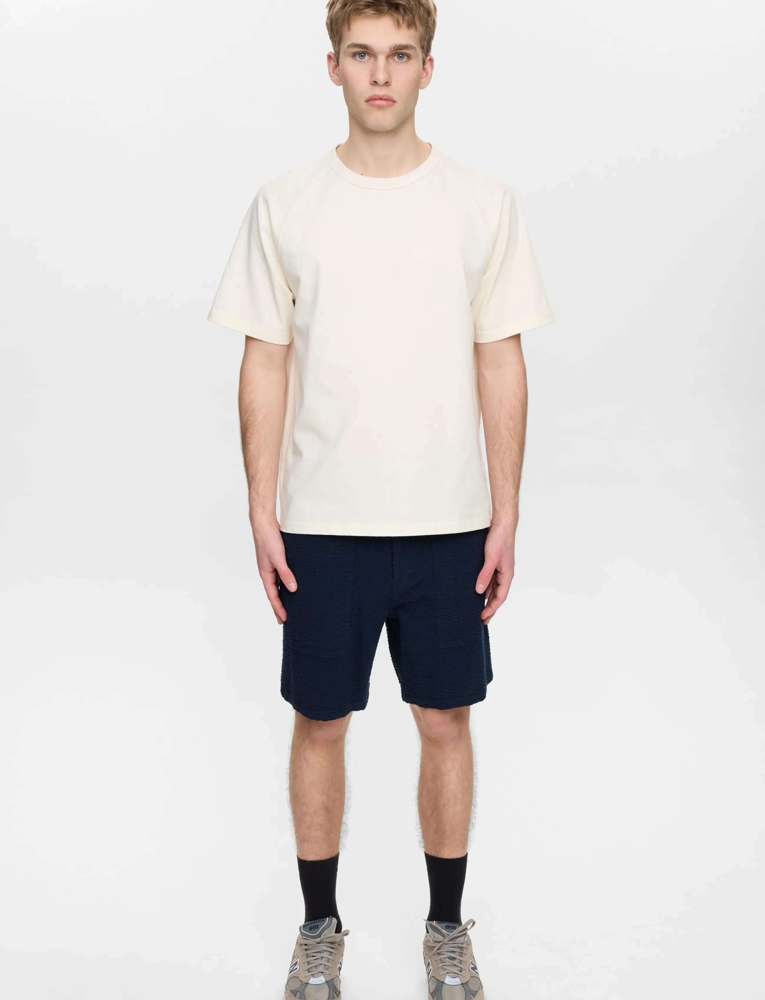 Anerkjendt - AKJAN SEERSUCKER SHORTS - casual shorts - sky captain - 4