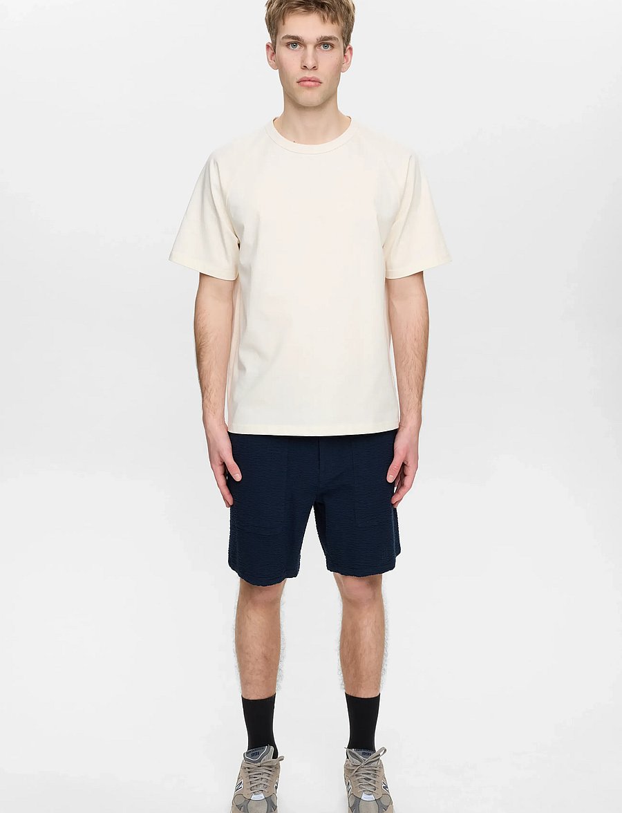 Anerkjendt - AKJAN SEERSUCKER SHORTS - vabaaja lühikesed püksid - sky captain - 4