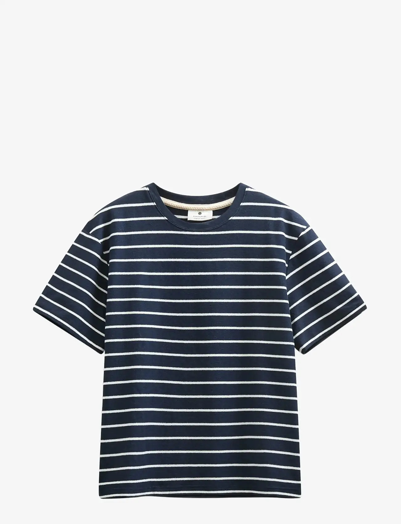 Anerkjendt - AKVILLADS STRUCTURE STRIPE SS TEE - kortärmade t-shirts - sky captain - 1