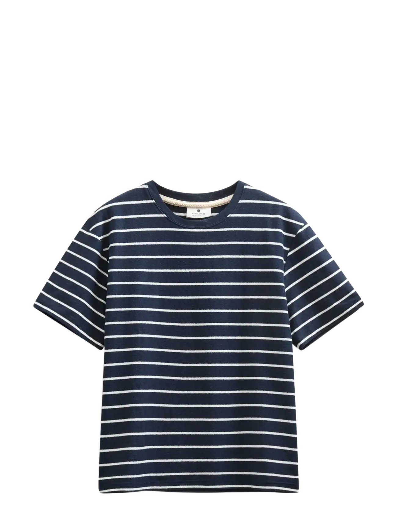 Anerkjendt AKVILLADS STRUCTURE STRIPE SS TEE - Kläder - SKY CAPTAIN / navy
