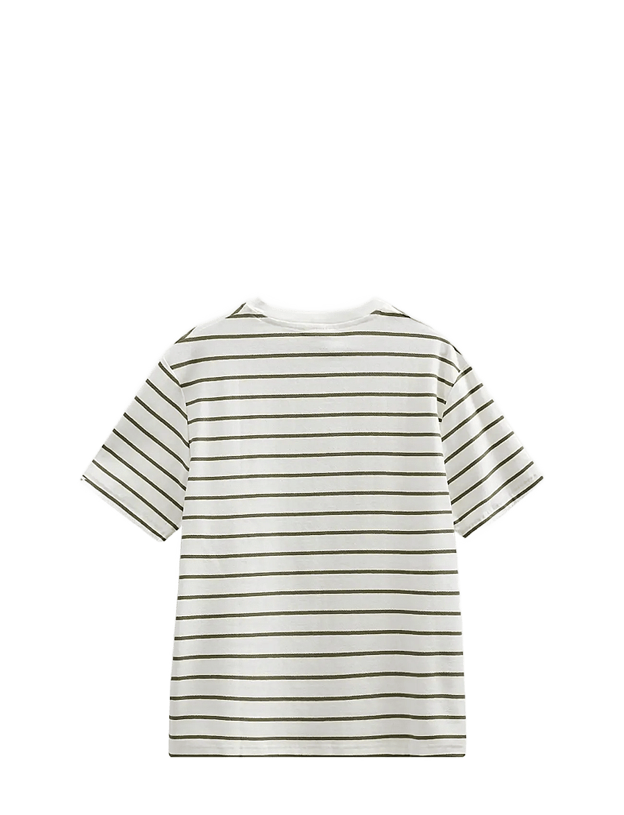 Anerkjendt - AKVILLADS STRUCTURE STRIPE SS TEE - kurzärmelige t-shirts - tofu - 1