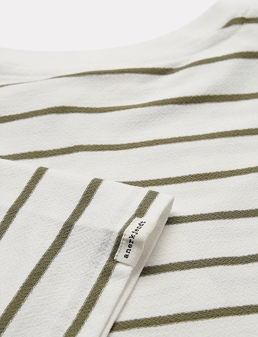 Anerkjendt - AKVILLADS STRUCTURE STRIPE SS TEE - kurzärmelige t-shirts - tofu - 2