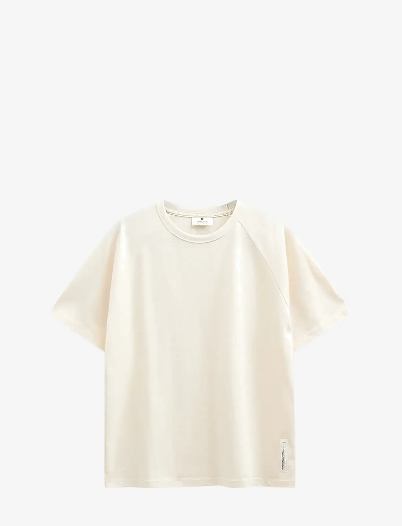 Anerkjendt - AKVILLADS UNDYED SS TEE - kortærmede t-shirts - tofu - 0