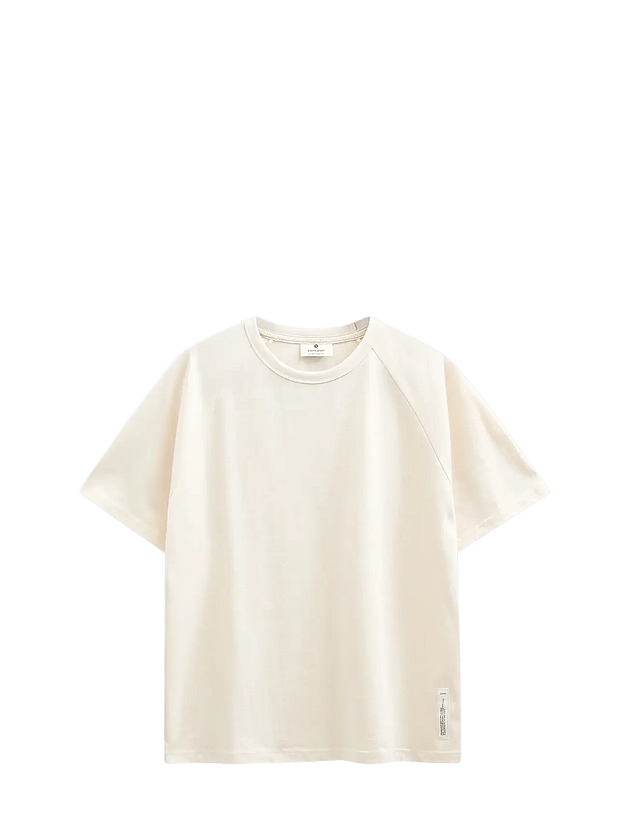 Anerkjendt - AKVILLADS UNDYED SS TEE - kurzärmelige t-shirts - tofu - 0