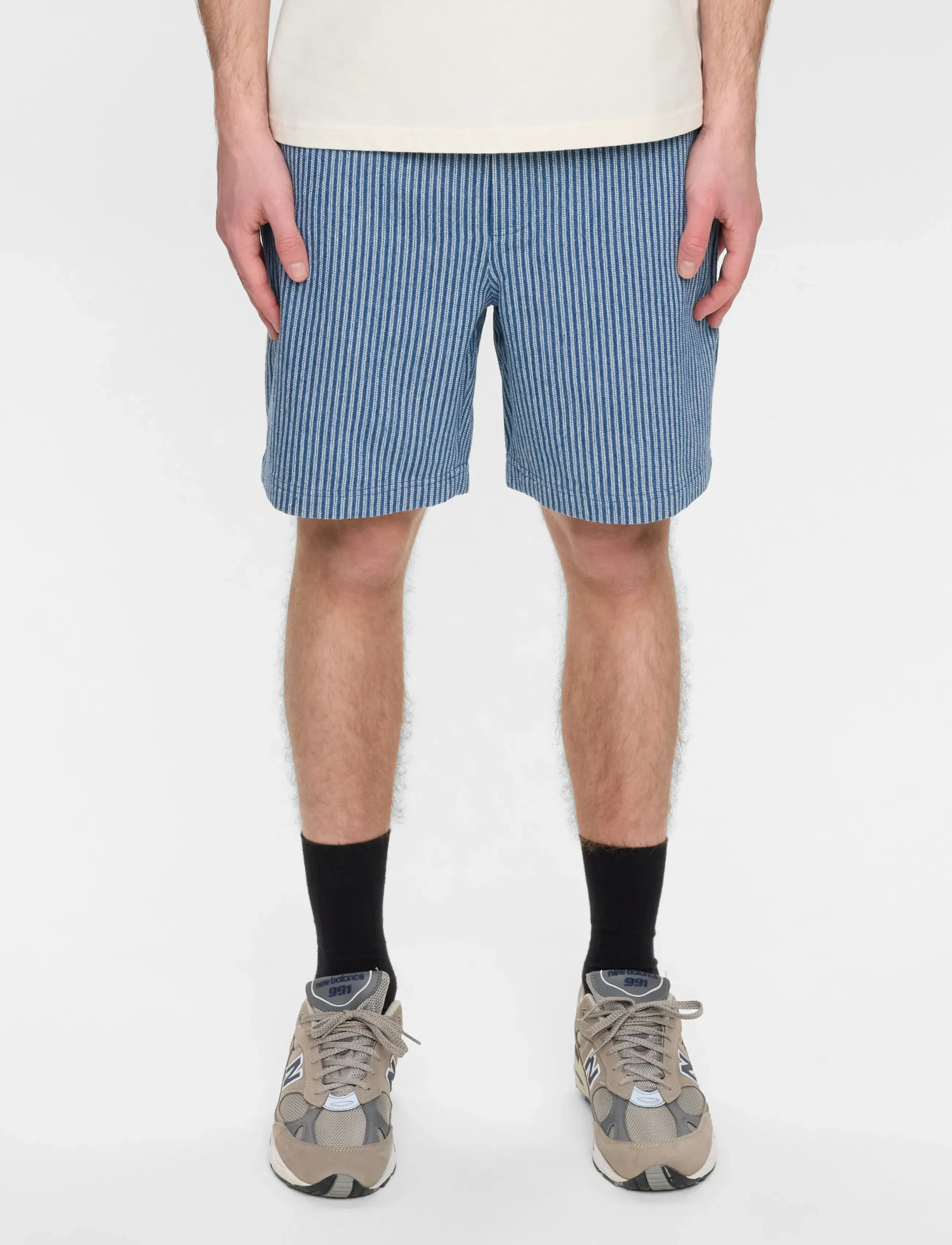 Anerkjendt - AKJAN STRIPE SHORTS - casual shorts - sky captain - 3