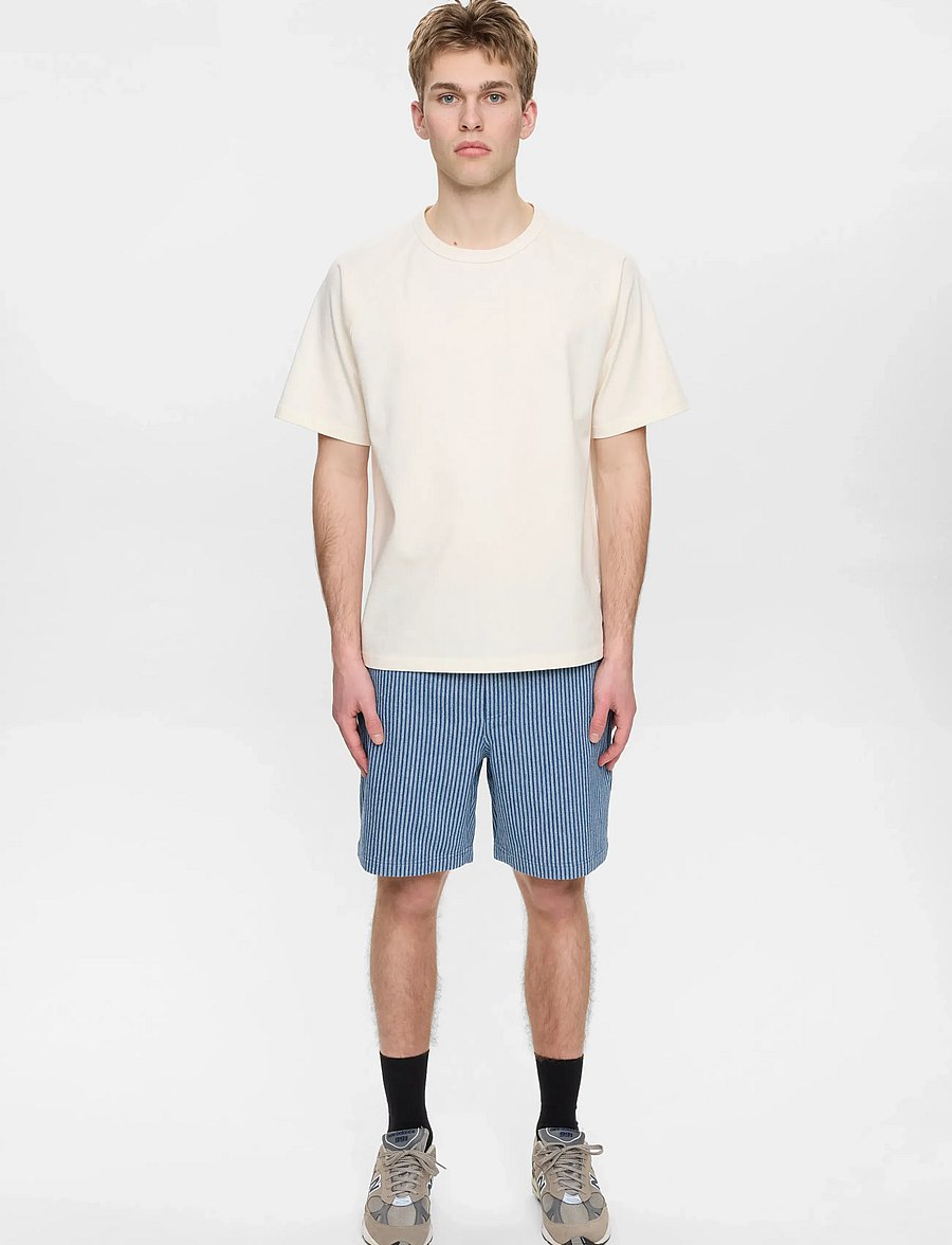 Anerkjendt - AKJAN STRIPE SHORTS - vabaaja lühikesed püksid - sky captain - 4
