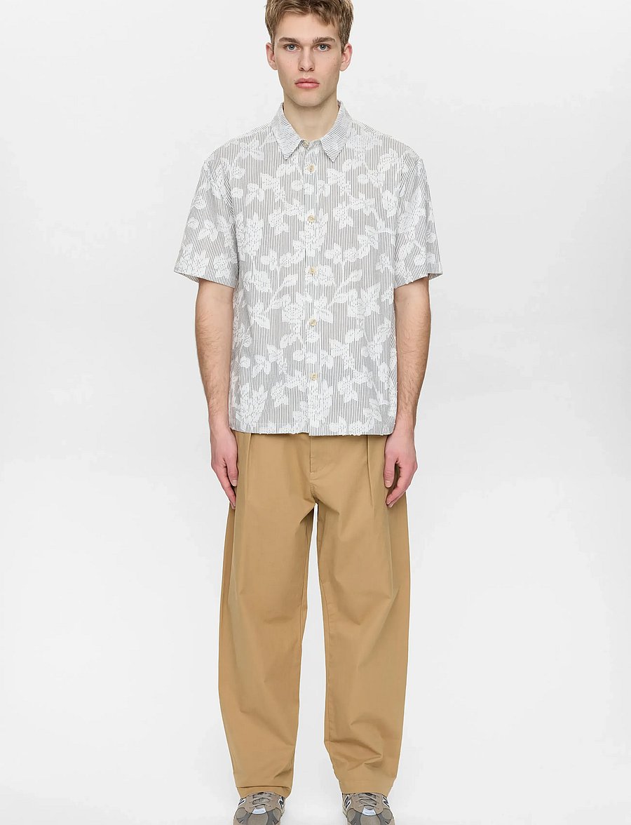 Anerkjendt - AKOTTO JACQ SS SHIRT - kortærmede skjorter - caviar - 3