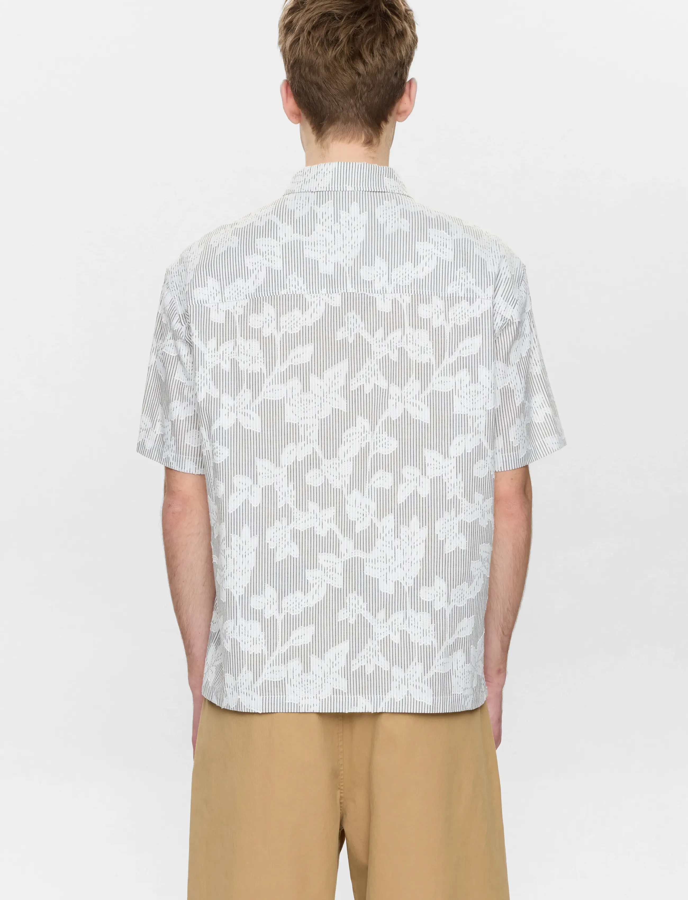 Anerkjendt - AKOTTO JACQ SS SHIRT - kortærmede skjorter - caviar - 4