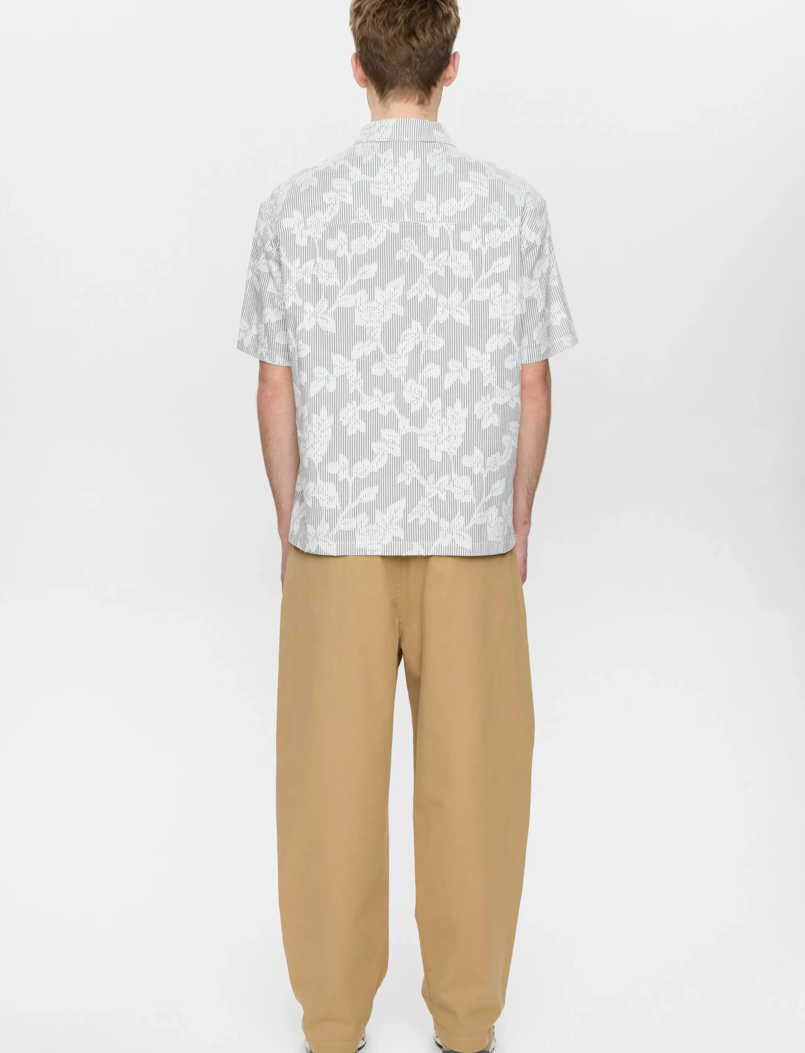 Anerkjendt - AKOTTO JACQ SS SHIRT - kortærmede skjorter - caviar - 5