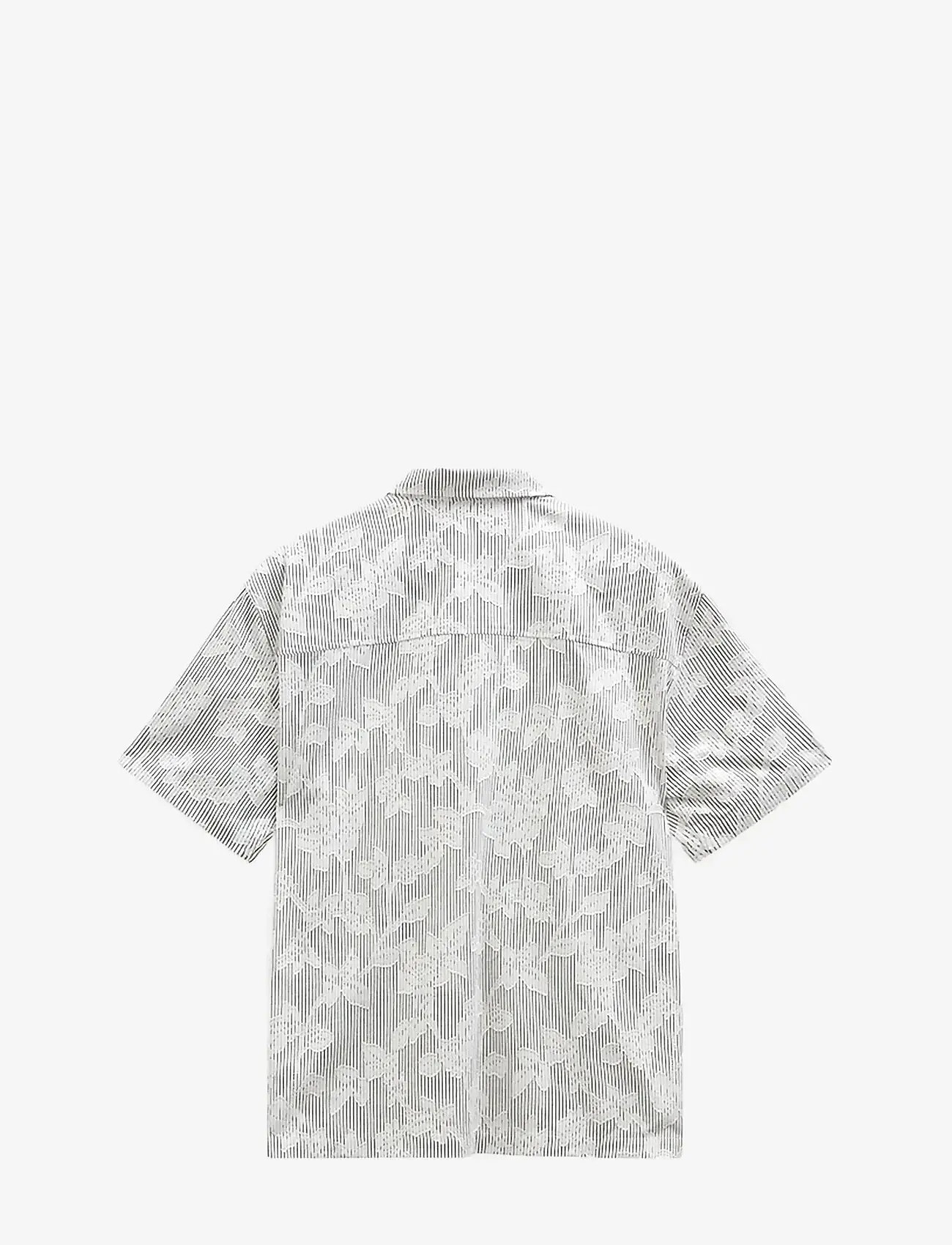 Anerkjendt - AKOTTO JACQ SS SHIRT - kortærmede skjorter - caviar - 1