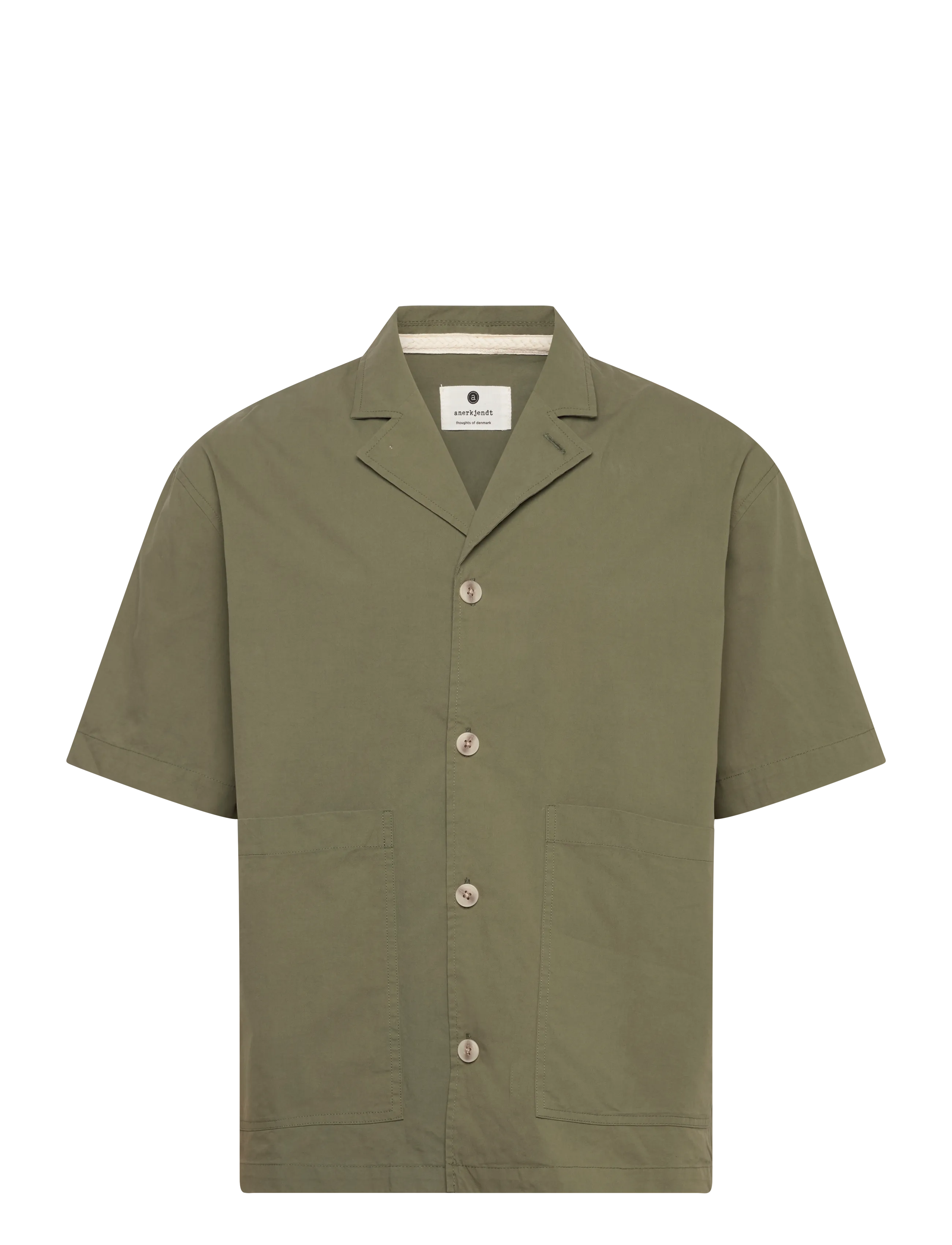 Anerkjendt AKOTTO COTTON POPLIN SS OVERSHIRT - Anerkjendt - LODEN GREEN / khaki/green