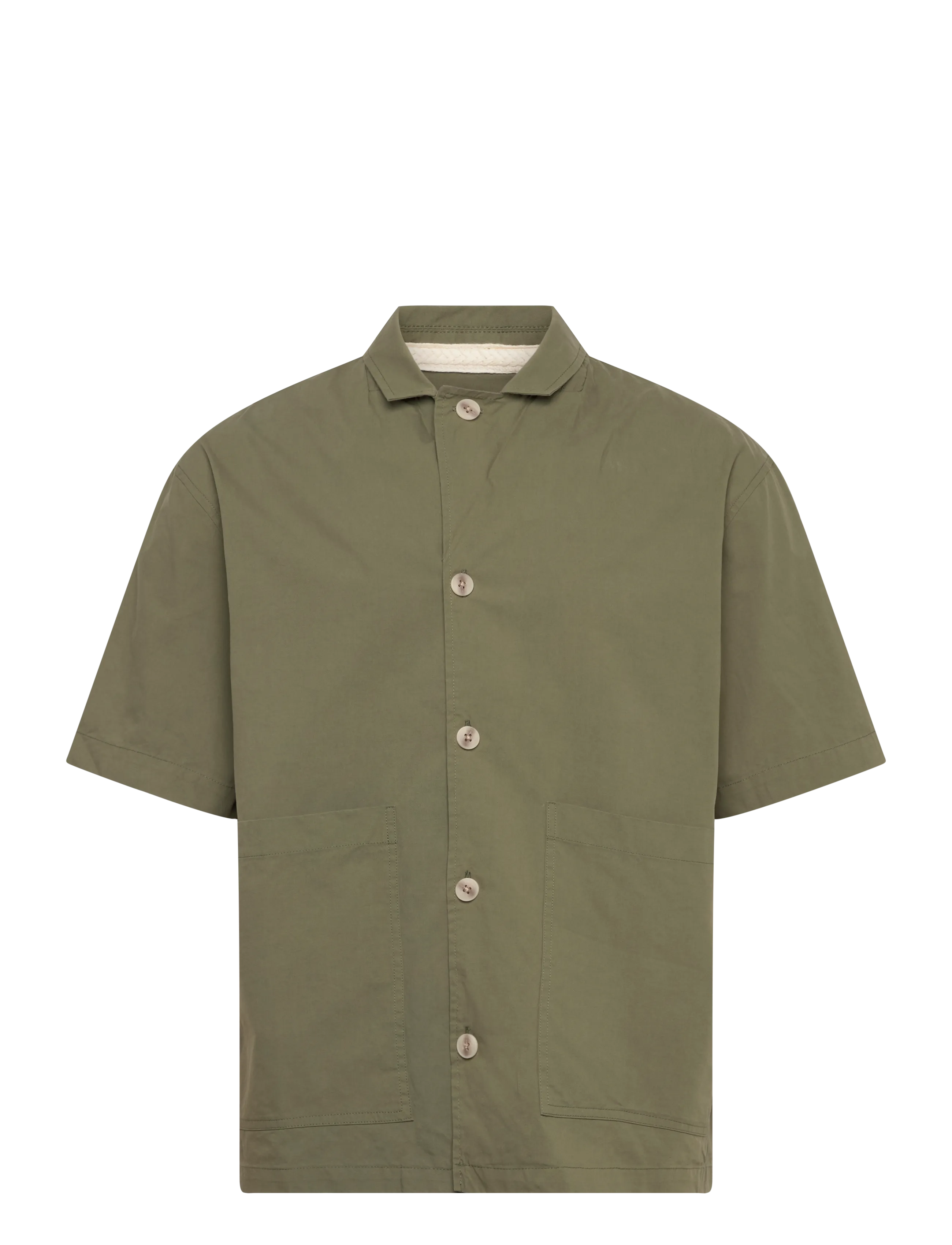 Anerkjendt - AKOTTO COTTON POPLIN SS OVERSHIRT - kollektsioonid - loden green - 2