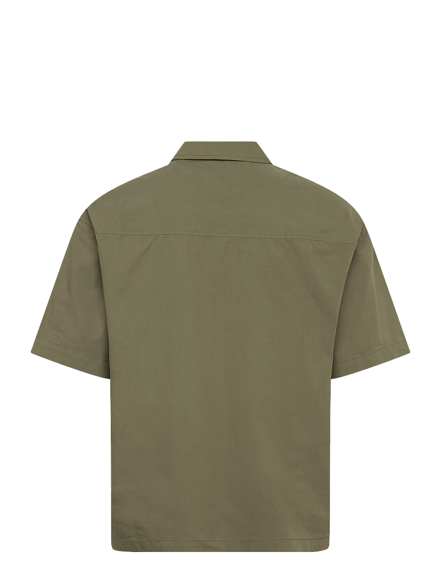 Anerkjendt - AKOTTO COTTON POPLIN SS OVERSHIRT - kollektsioonid - loden green - 3