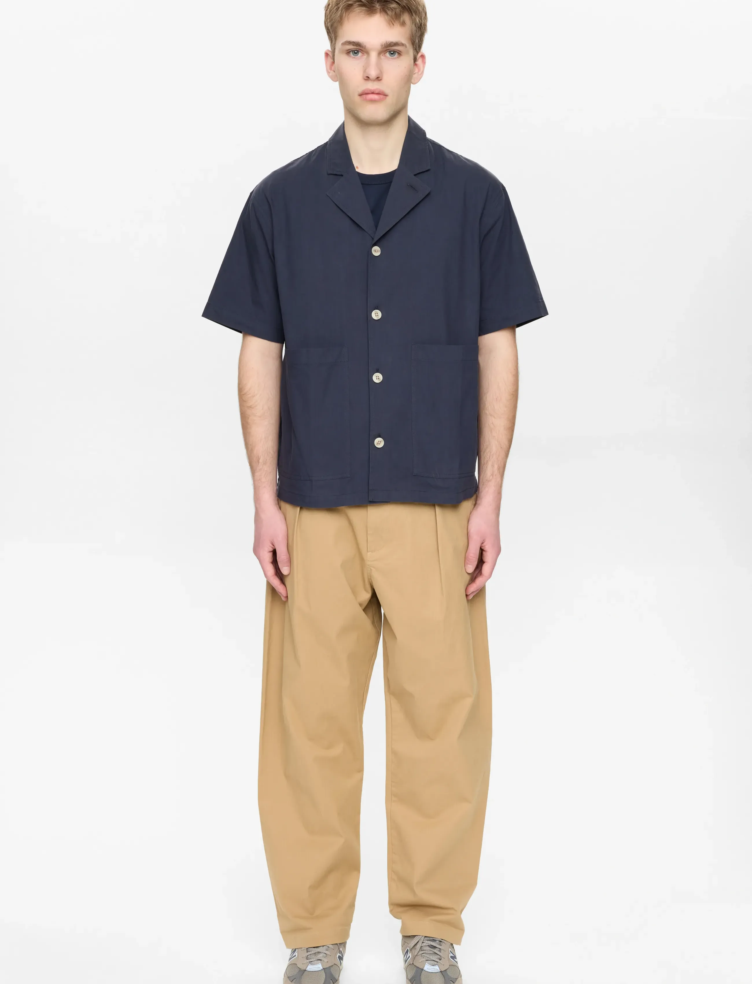 Anerkjendt - AKOTTO COTTON POPLIN SS OVERSHIRT - kollektsioonid - sky captain - 5