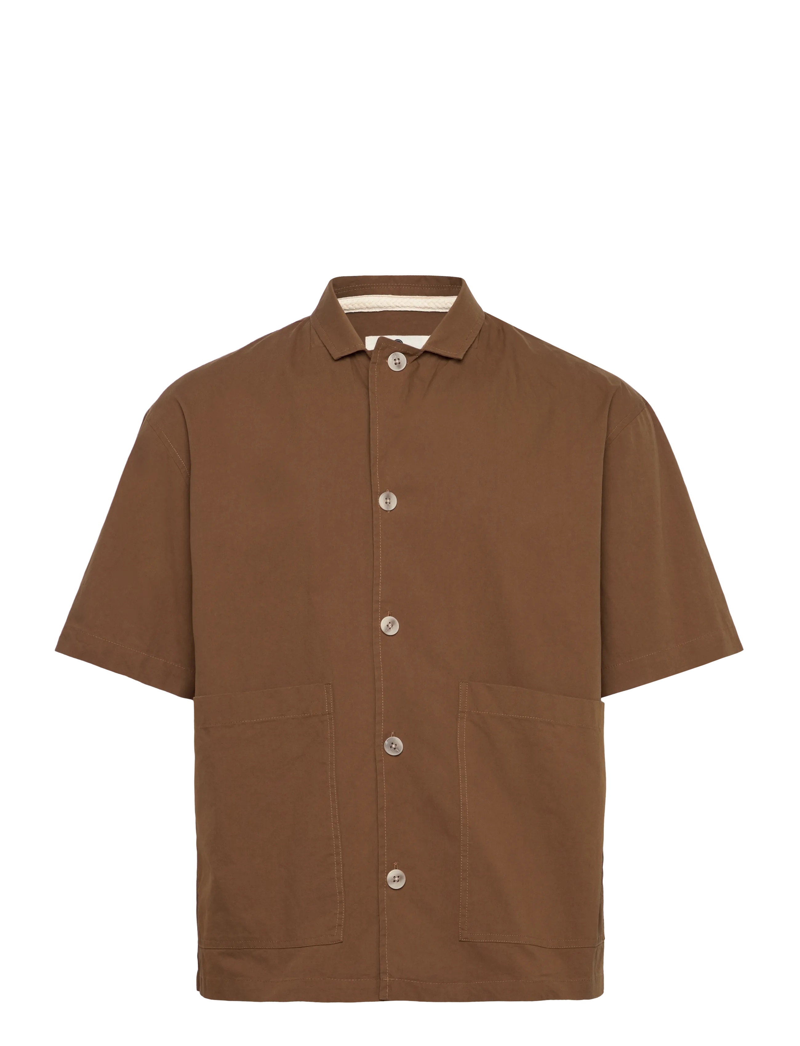 Anerkjendt - AKOTTO COTTON POPLIN SS OVERSHIRT - kollektioner - teak - 2