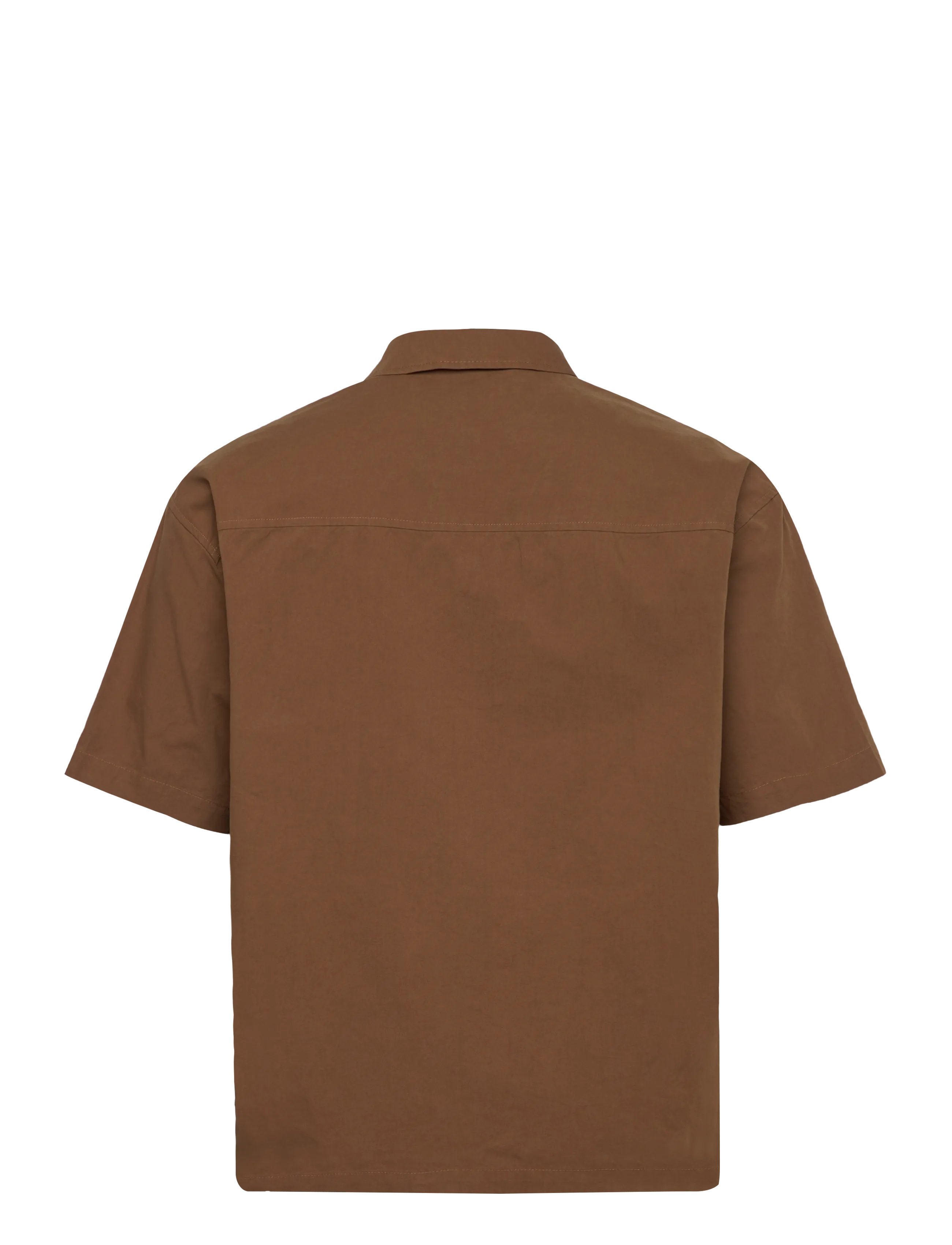 Anerkjendt - AKOTTO COTTON POPLIN SS OVERSHIRT - kollektioner - teak - 3