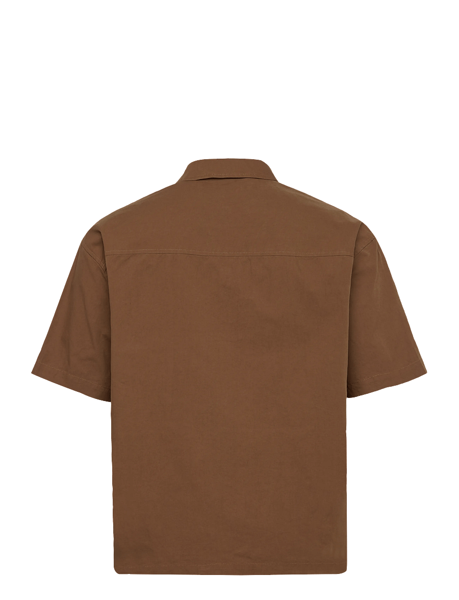 Anerkjendt - AKOTTO COTTON POPLIN SS OVERSHIRT - kolekcijos - teak - 3