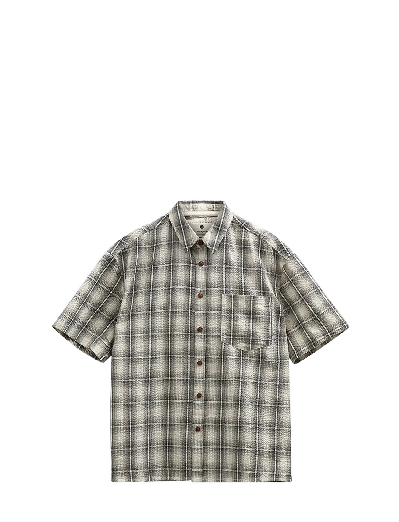 Anerkjendt Akotto Seersucker Check Ss Shirt, XL, Shirts, Mehrfarbig/gemustert - Short-sleeved Männerswear