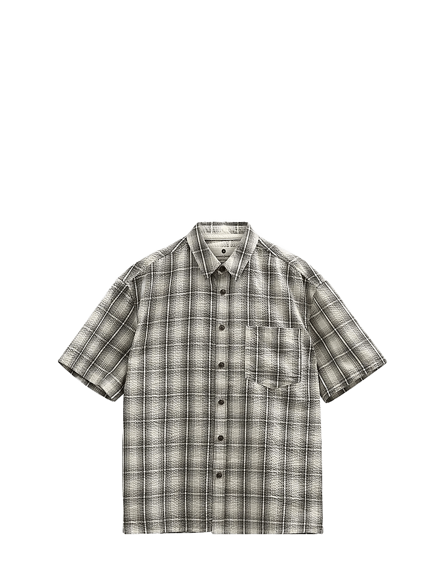 Anerkjendt - AKOTTO SEERSUCKER CHECK SS SHIRT - chemises à carreaux - tofu - 1