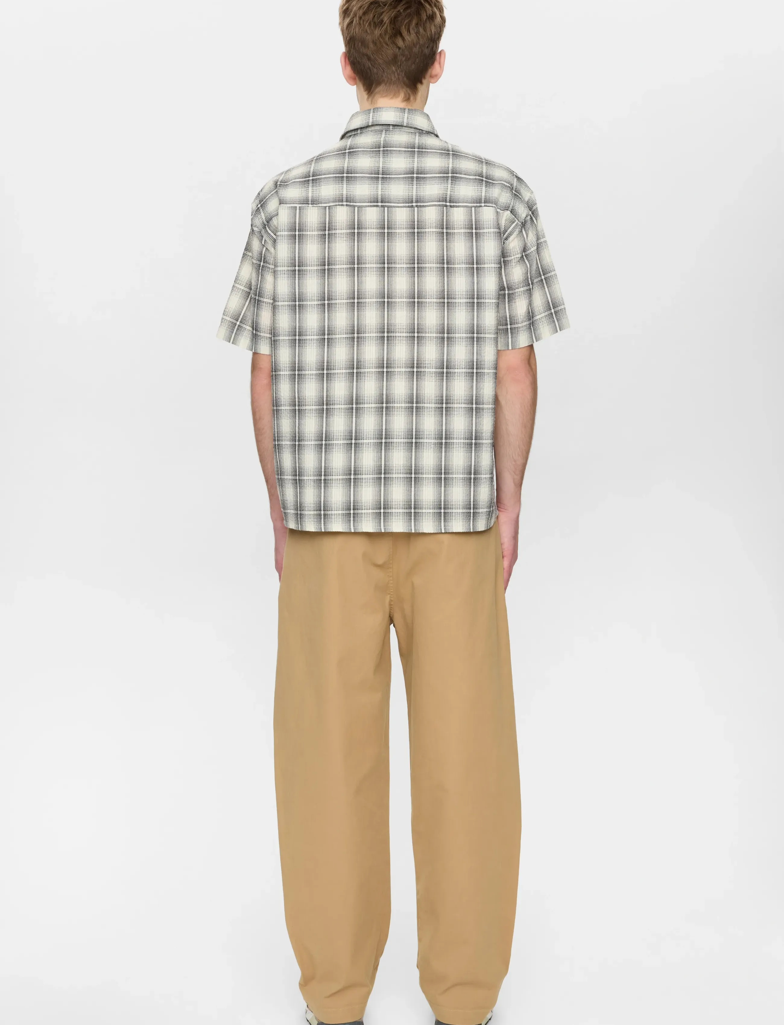 Anerkjendt - AKOTTO SEERSUCKER CHECK SS SHIRT - karierte hemden - tofu - 5