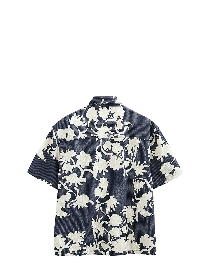 Anerkjendt - AKOTTO AOP SS SHIRT - mønstrede skjorter - sky captain - 2