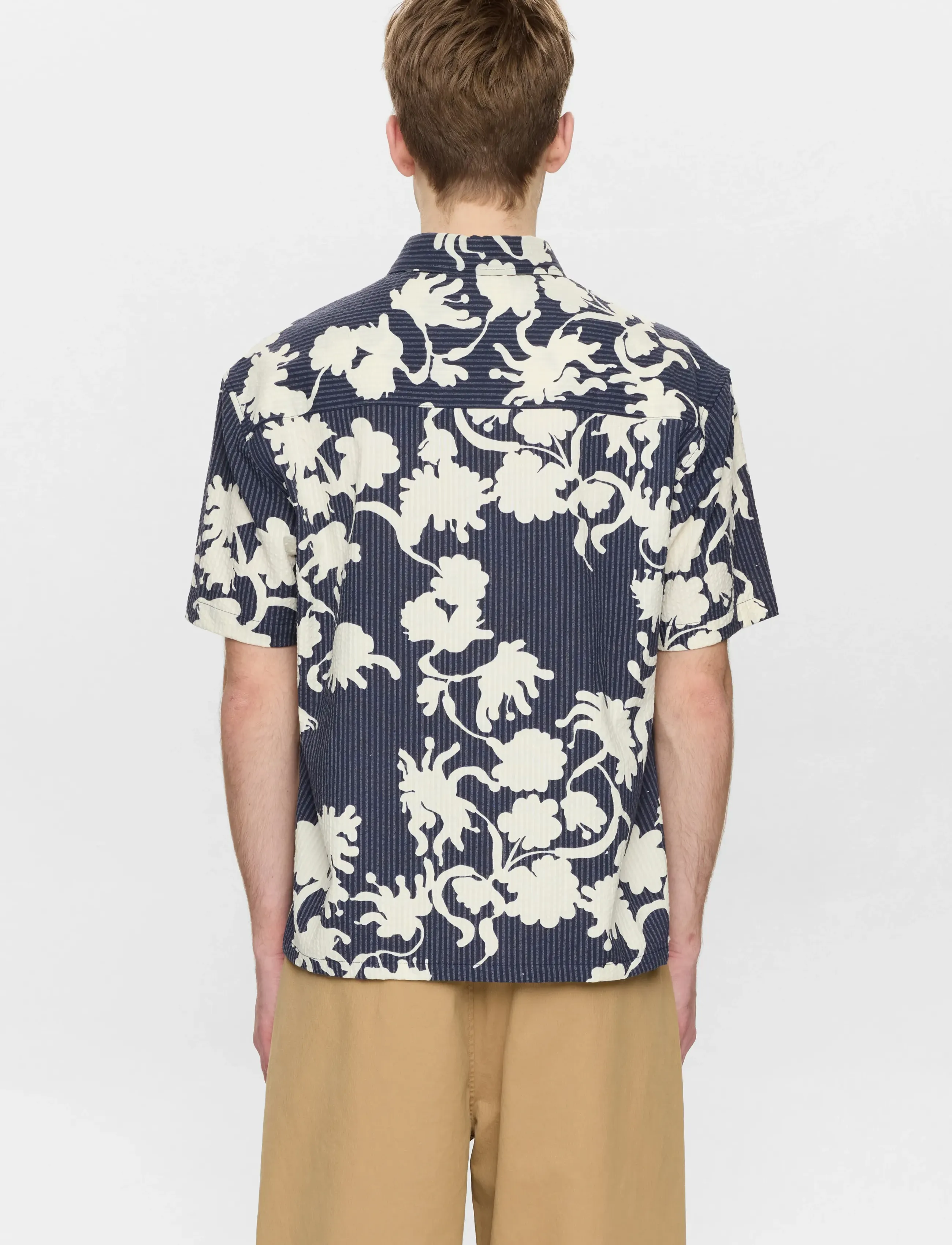 Anerkjendt - AKOTTO AOP SS SHIRT - mønstrede skjorter - sky captain - 3