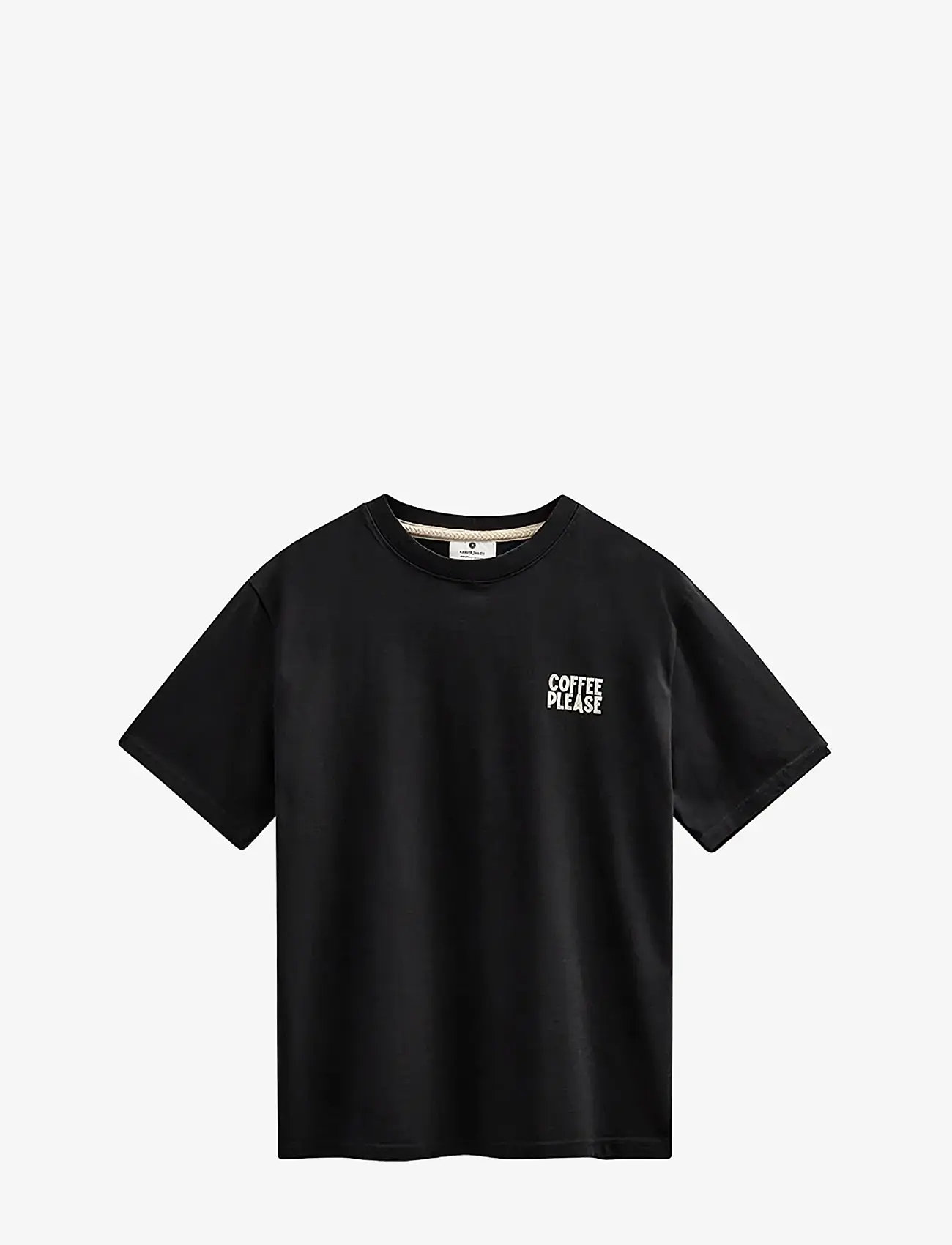 Anerkjendt - AKVILLADS COFFEEPLEASE SS TEE - kortærmede t-shirts - caviar - 0