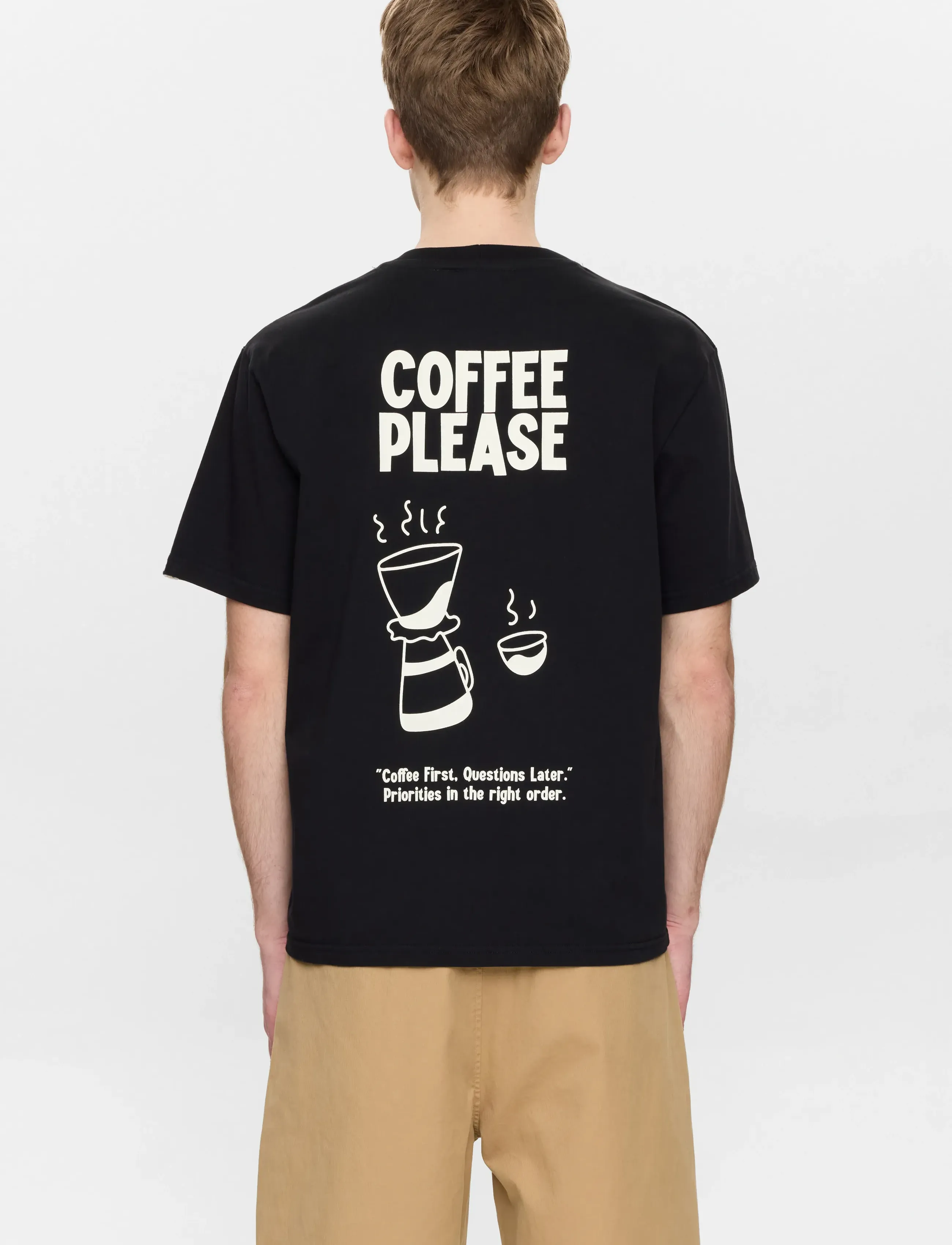 Anerkjendt - AKVILLADS COFFEEPLEASE SS TEE - lühikeste varrukatega t-särgid - caviar - 4