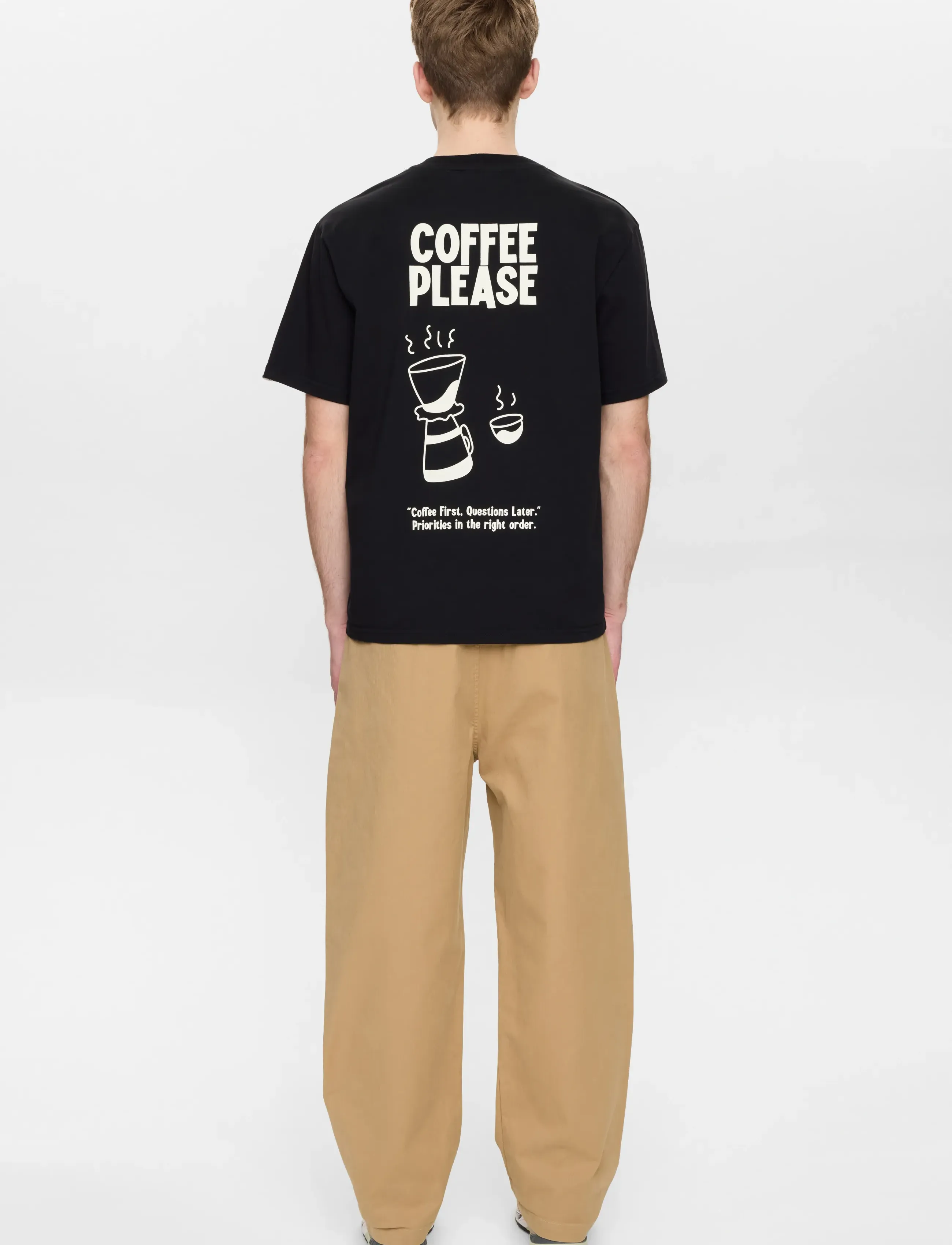 Anerkjendt - AKVILLADS COFFEEPLEASE SS TEE - lühikeste varrukatega t-särgid - caviar - 5