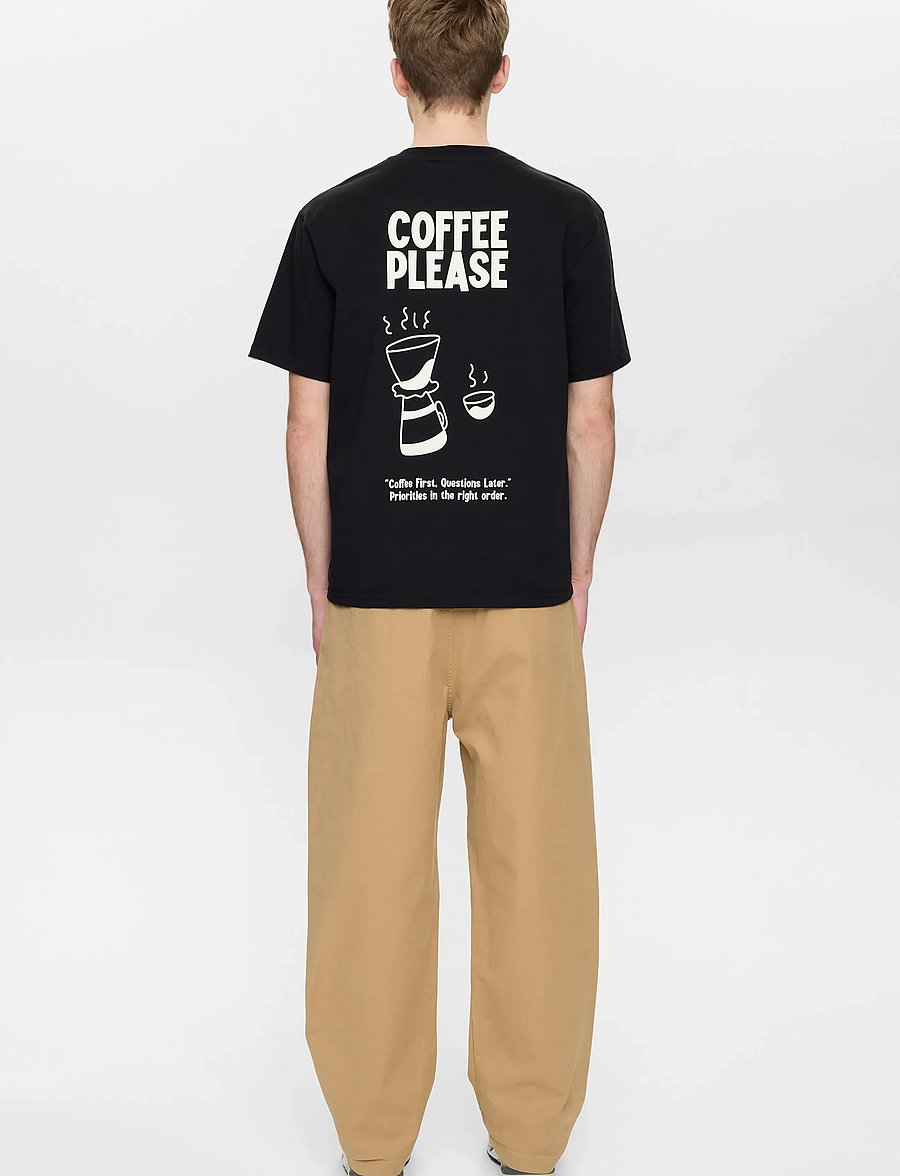 Anerkjendt - AKVILLADS COFFEEPLEASE SS TEE - lühikeste varrukatega t-särgid - caviar - 5