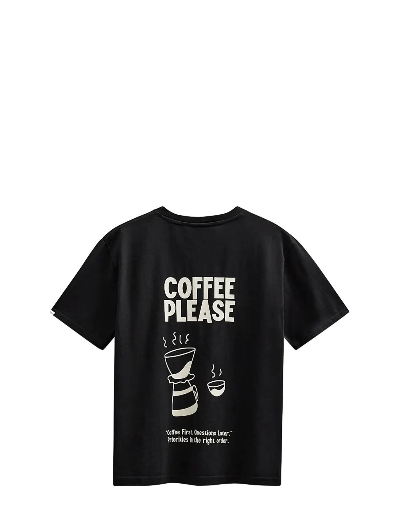 Anerkjendt - AKVILLADS COFFEEPLEASE SS TEE - lühikeste varrukatega t-särgid - caviar - 1