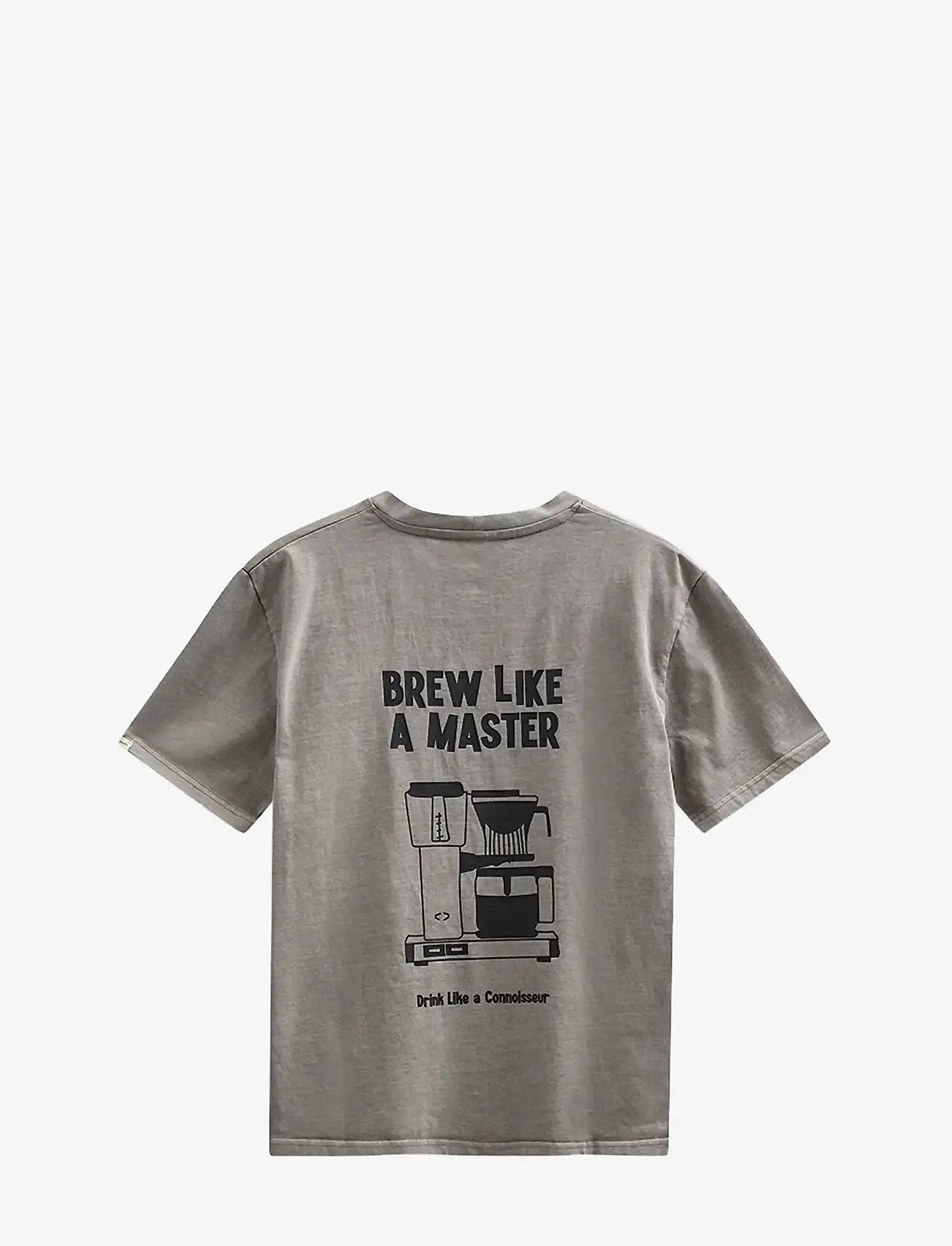 Anerkjendt - AKVILLADS BREWLIKEAMASTER SS TEE - kortærmede t-shirts - gray flannel - 1