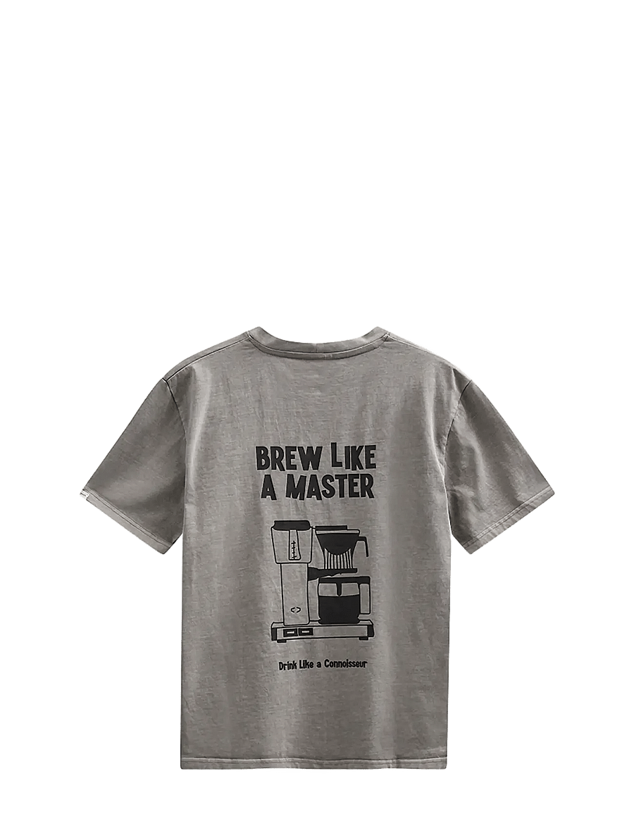 Anerkjendt - AKVILLADS BREWLIKEAMASTER SS TEE - short-sleeved t-shirts - gray flannel - 1