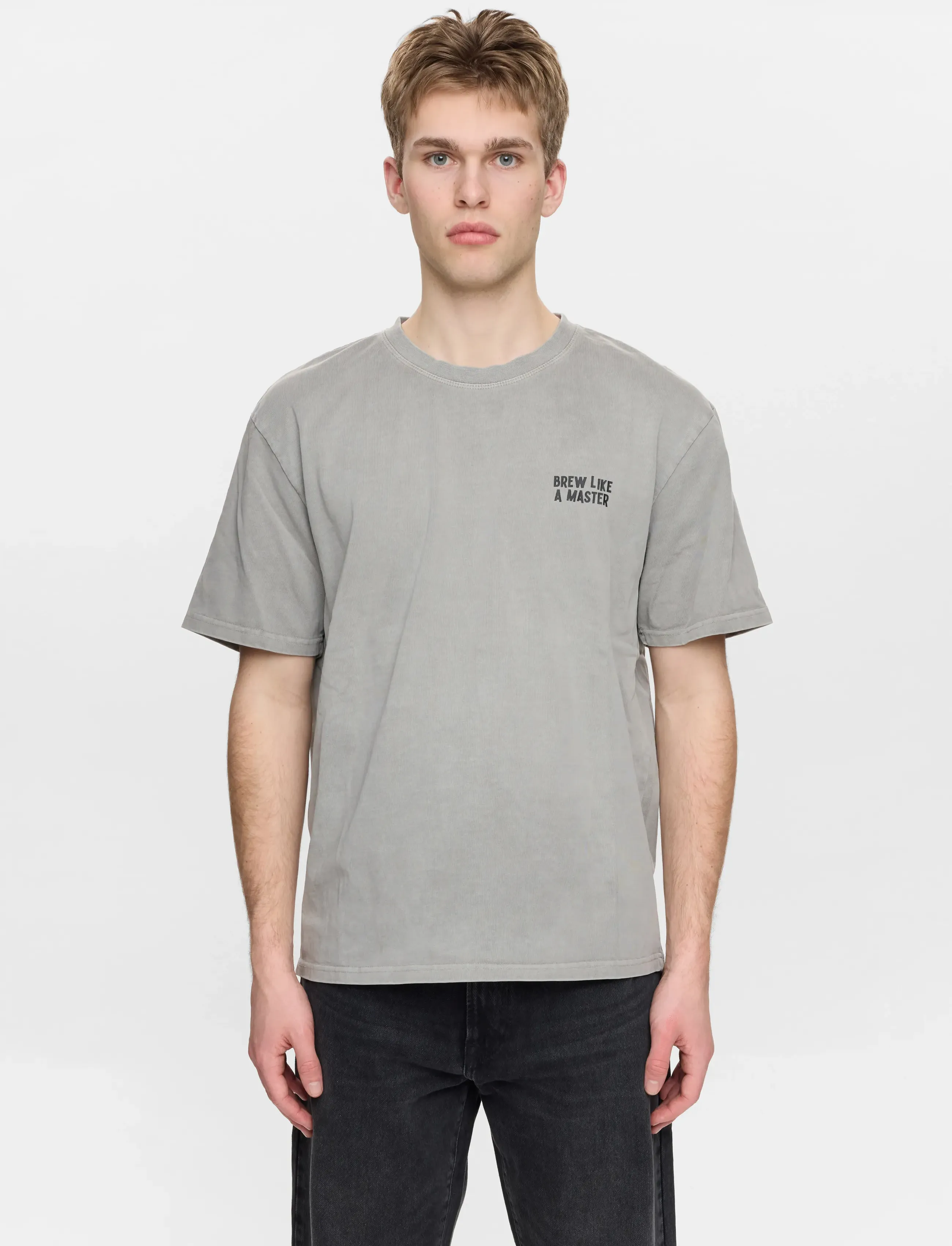 Anerkjendt - AKVILLADS BREWLIKEAMASTER SS TEE - kurzärmelig - gray flannel - 2
