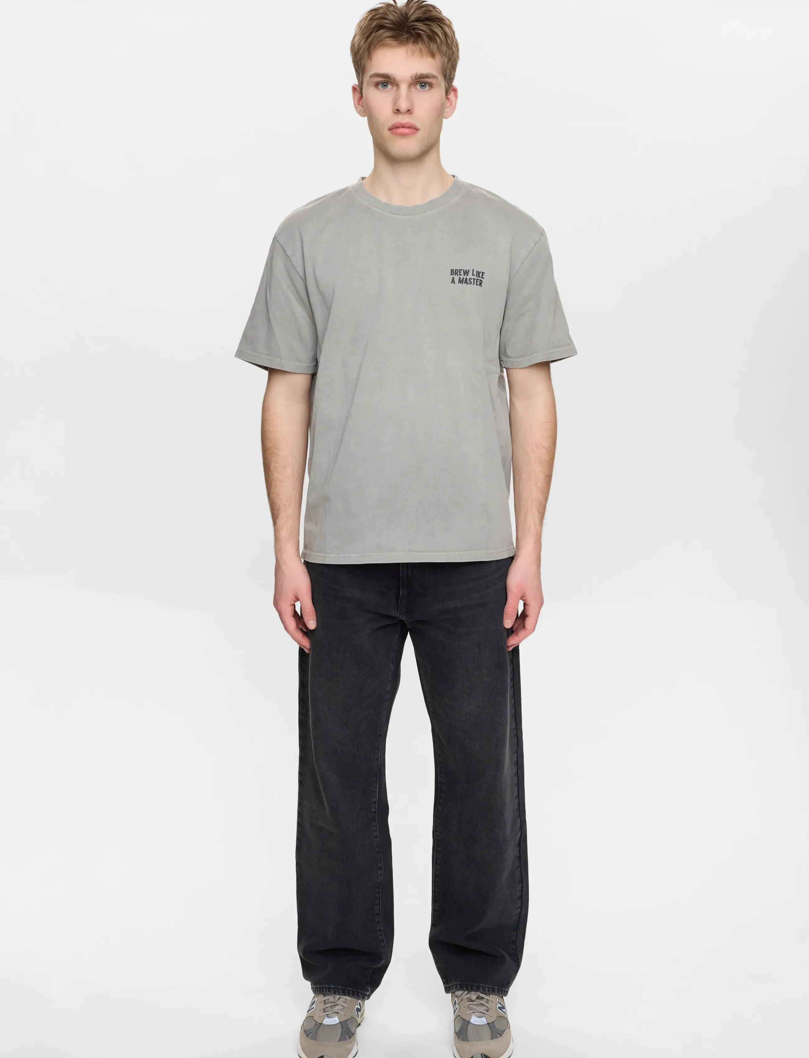 Anerkjendt - AKVILLADS BREWLIKEAMASTER SS TEE - kurzärmelig - gray flannel - 3