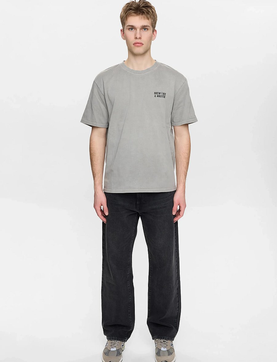 Anerkjendt - AKVILLADS BREWLIKEAMASTER SS TEE - short-sleeved t-shirts - gray flannel - 3