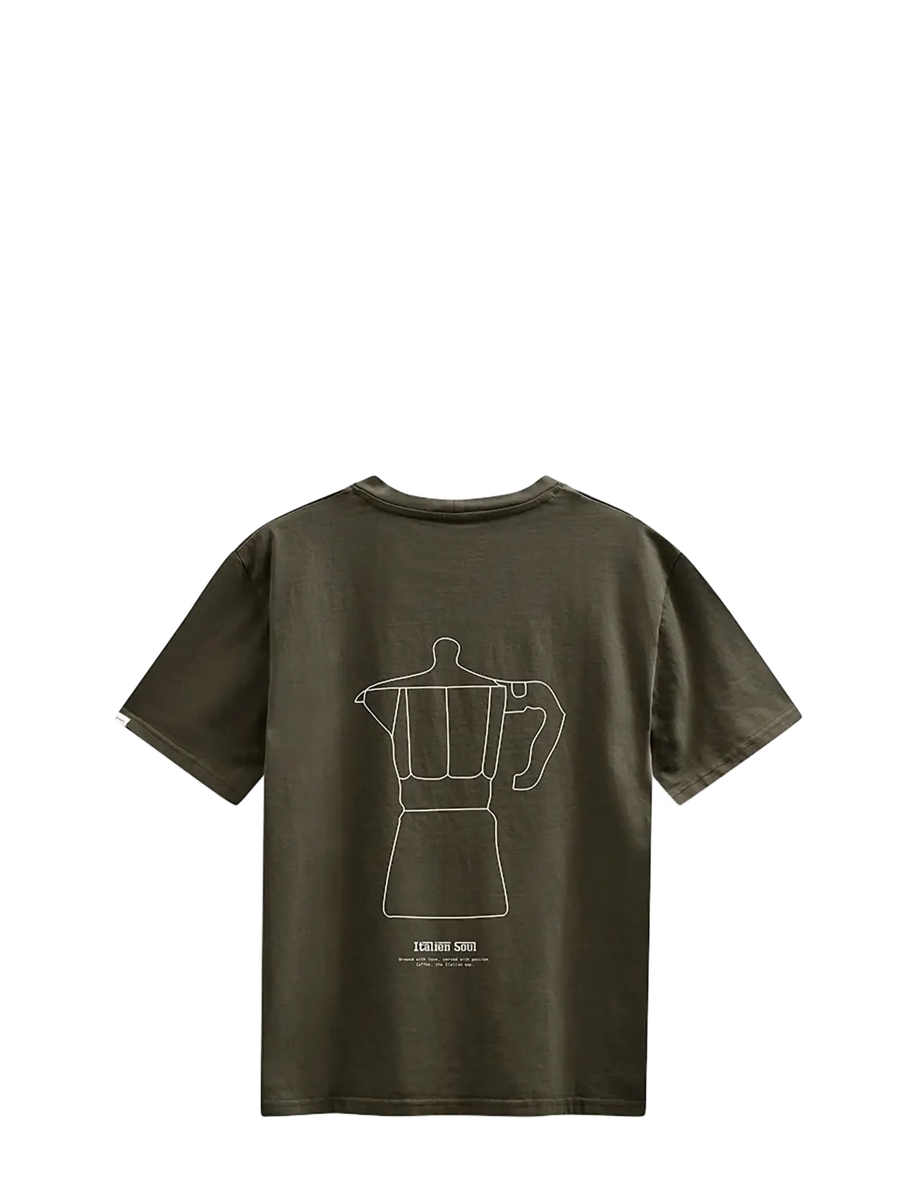 Anerkjendt - AKVILLADS ITALIEN COFFE SS TEE - t-shirts à manches courtes - forest night - 1